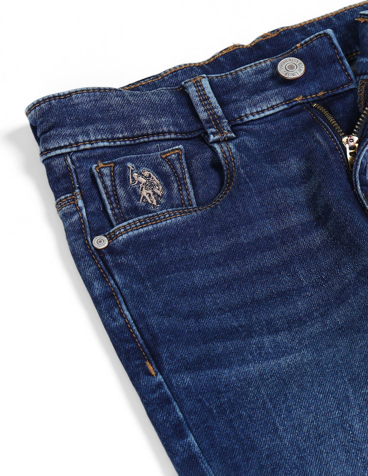 Slim Fit Stone washed Jeans Blue - U.S. POLO ASSN. | Large