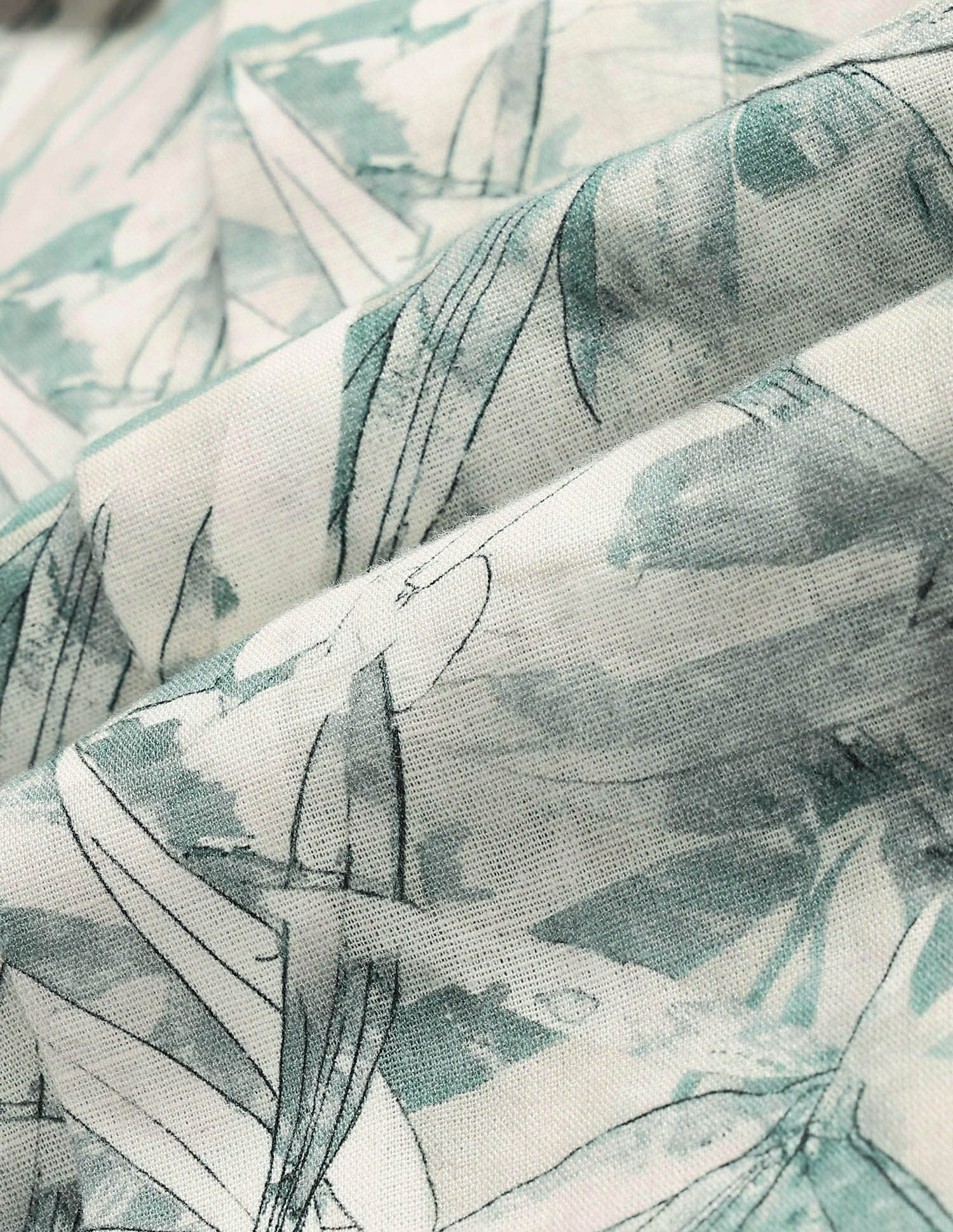 Tropical Printed Tailored Fit shirt Green - U.S. POLO ASSN. | Large