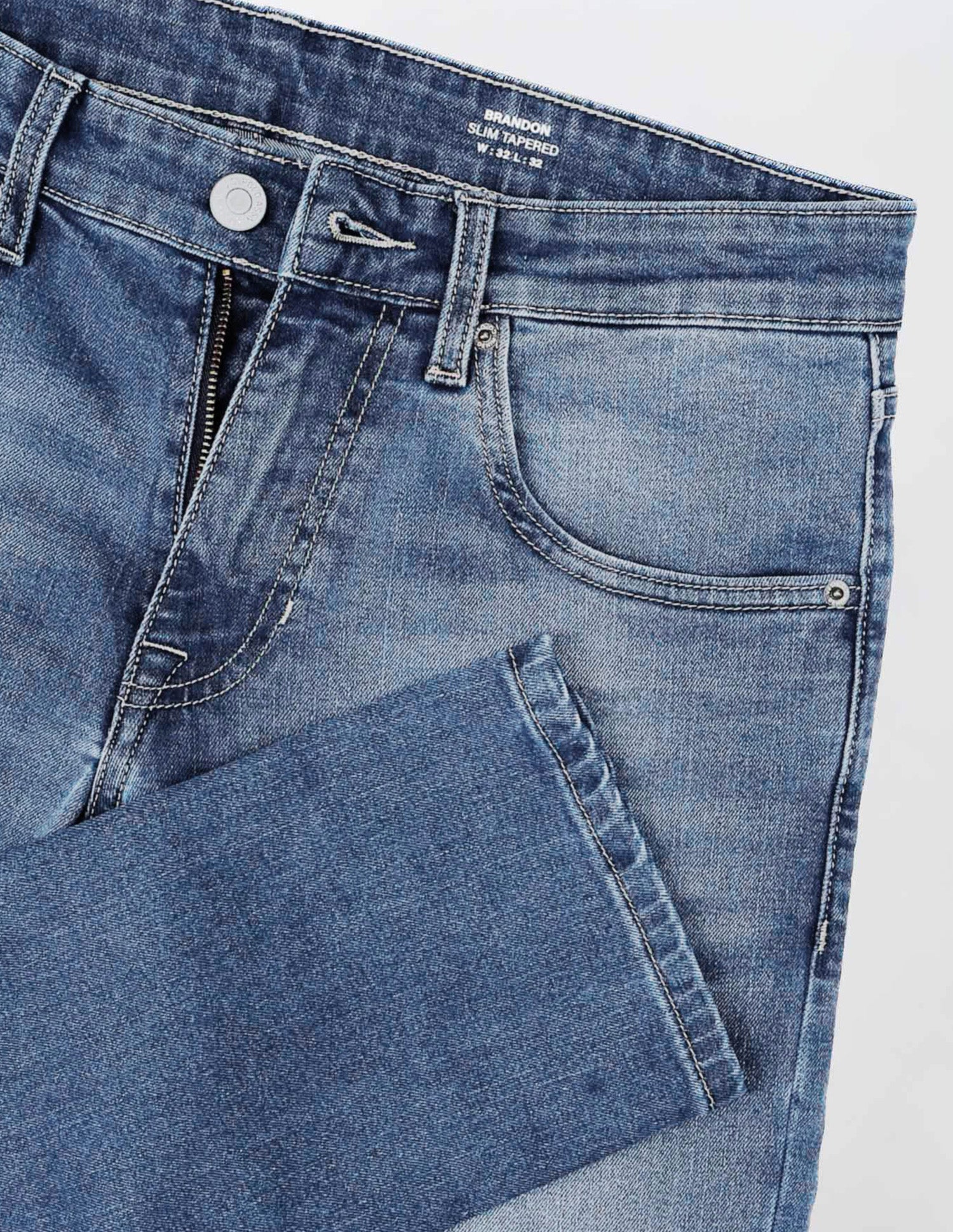 Brandon Slim Tapered Fit Blue Jeans Indigo - U.S. POLO ASSN. | Large