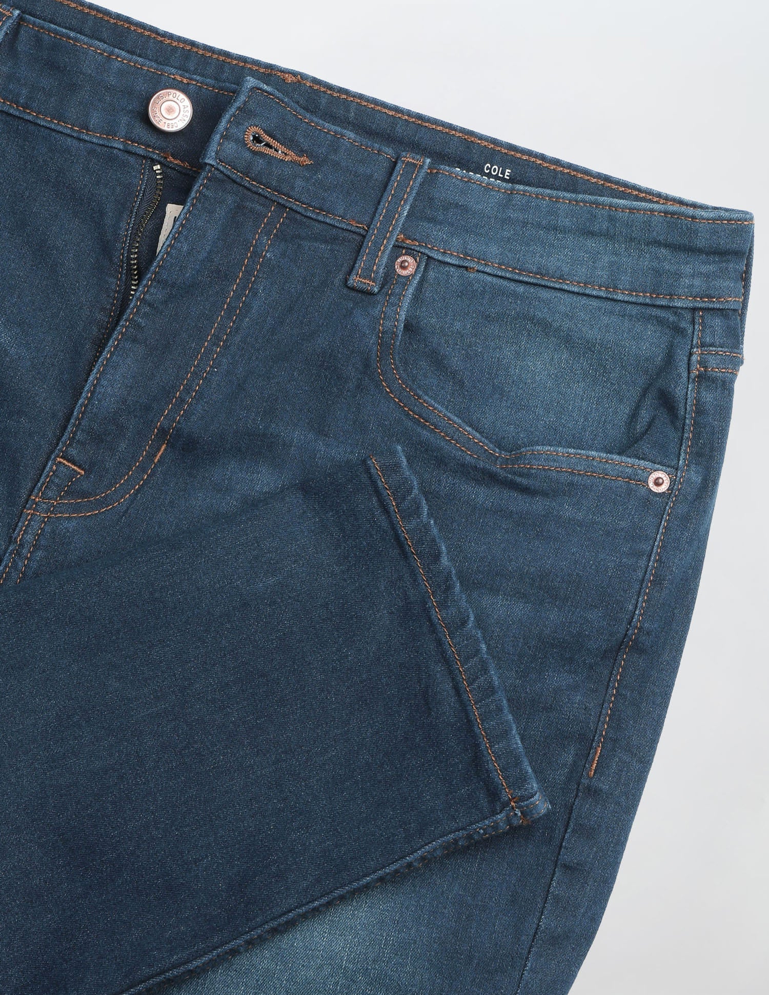 Solid Straight Fit Jeans Blue - U.S. Polo Assn. India | Large