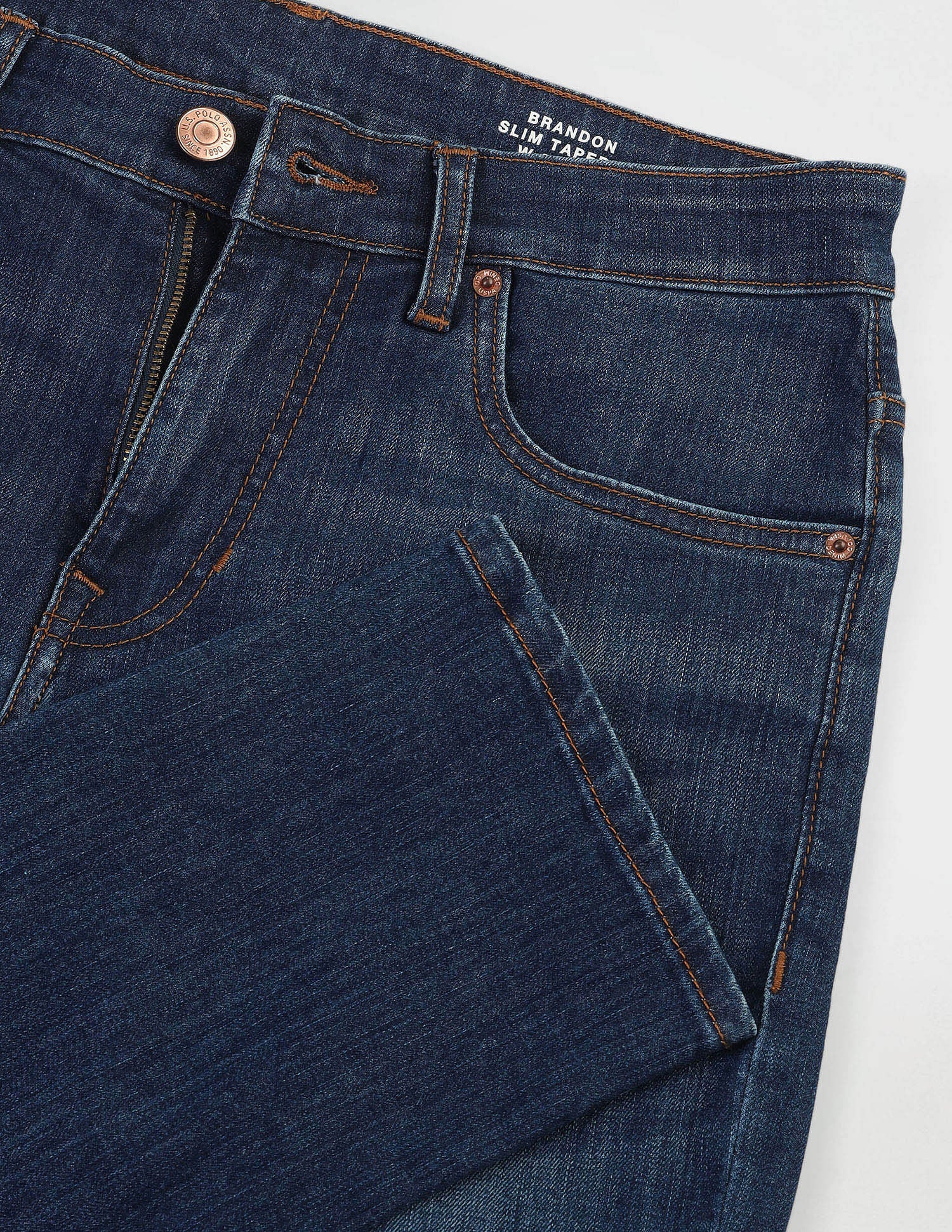 Brandon Slim Tapered Blue Jeans Blue - U.S. Polo Assn. India | Large