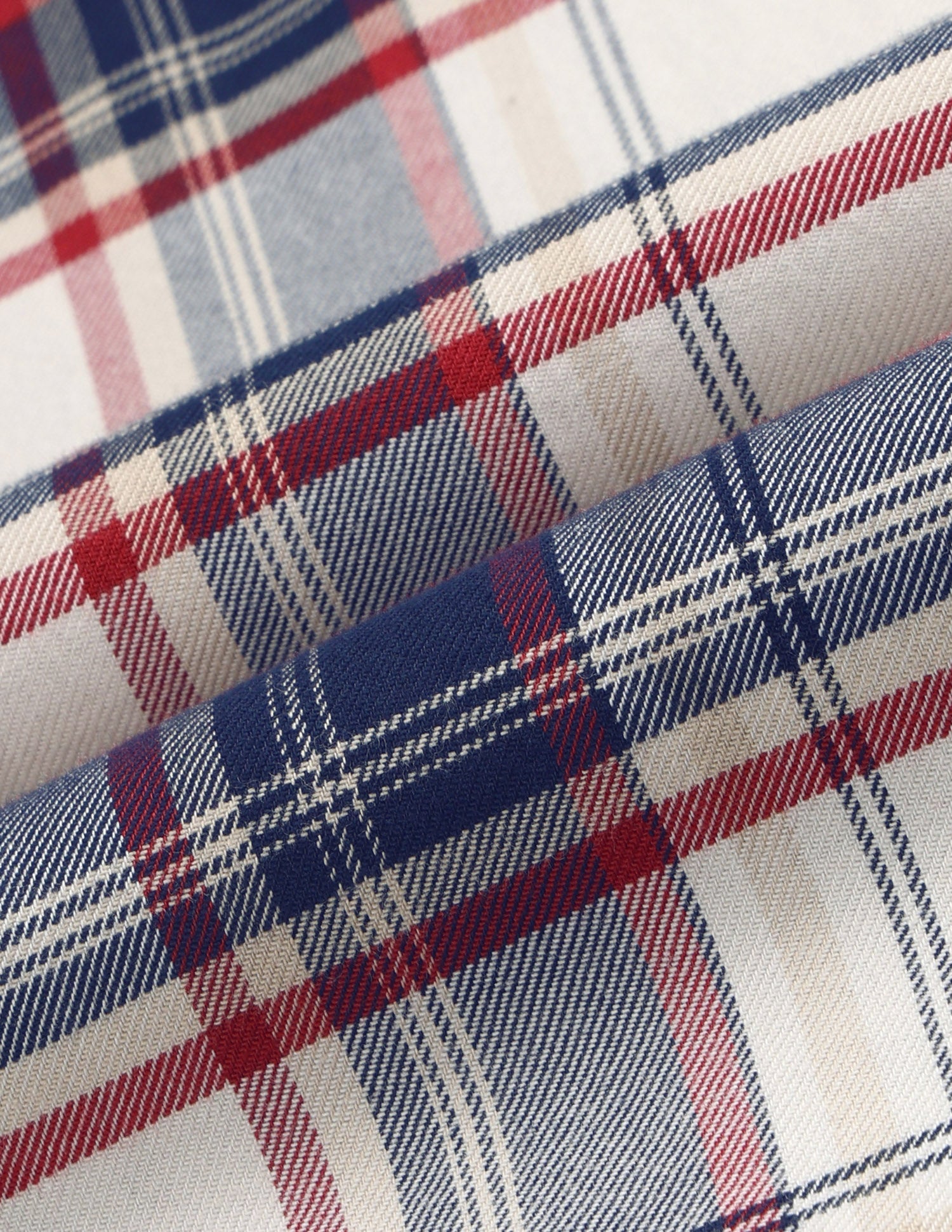 Twill Plaid Checked Shirt Ivory - U.S. Polo Assn. India | Large