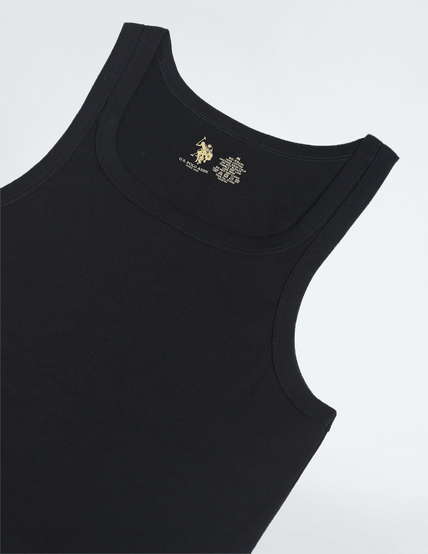 Pure Cotton EV006 Vest - Pack Of 1 Black - U.S. POLO ASSN. | Large