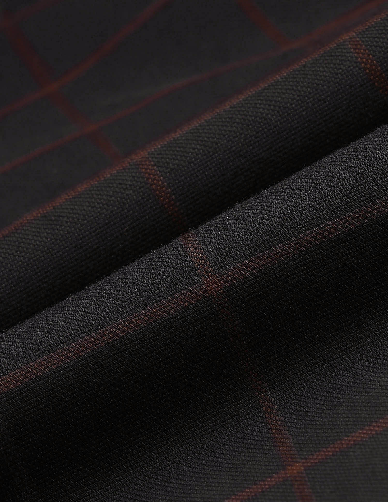 Tailored Fit Windowpane Checked Shirt Dark Brown - U.S. POLO ASSN. | Large