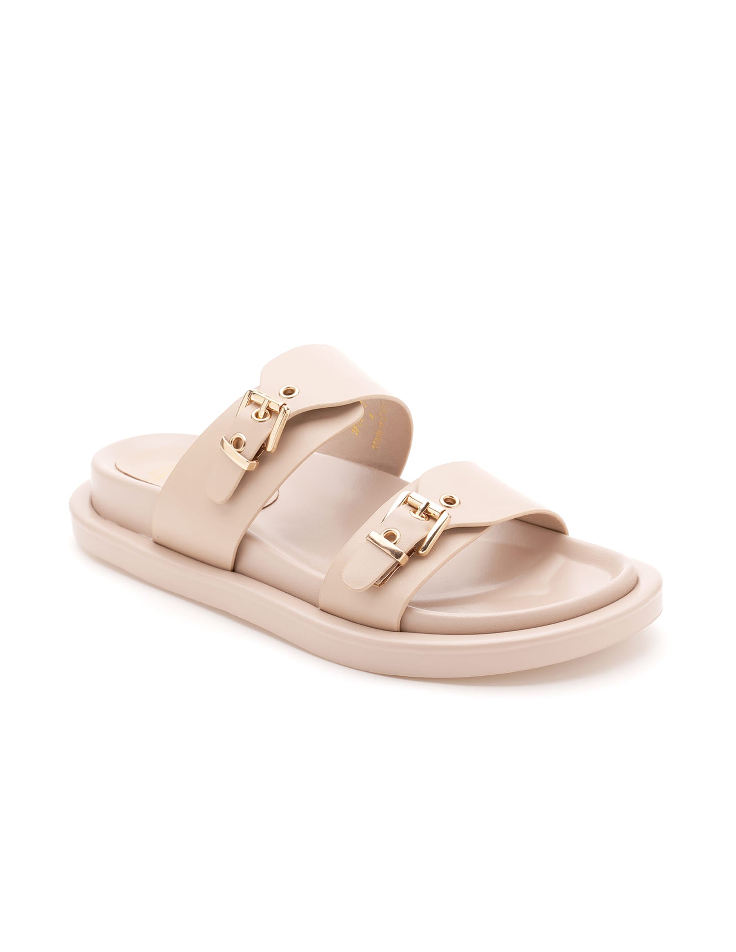 Open Toe Buckle Detail Danila Sandals Nude - U.S. Polo Assn. India | Large