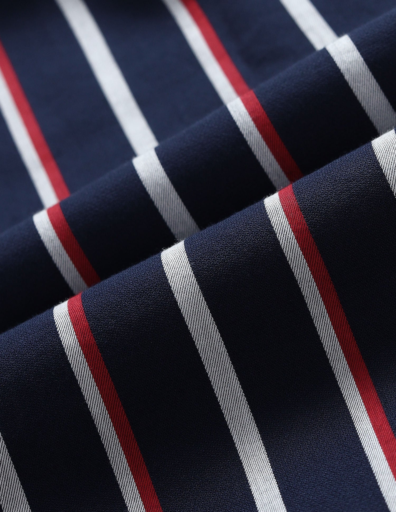 Tailored Fit Cotton Striped Shirt Blue - U.S. Polo Assn. India | Large