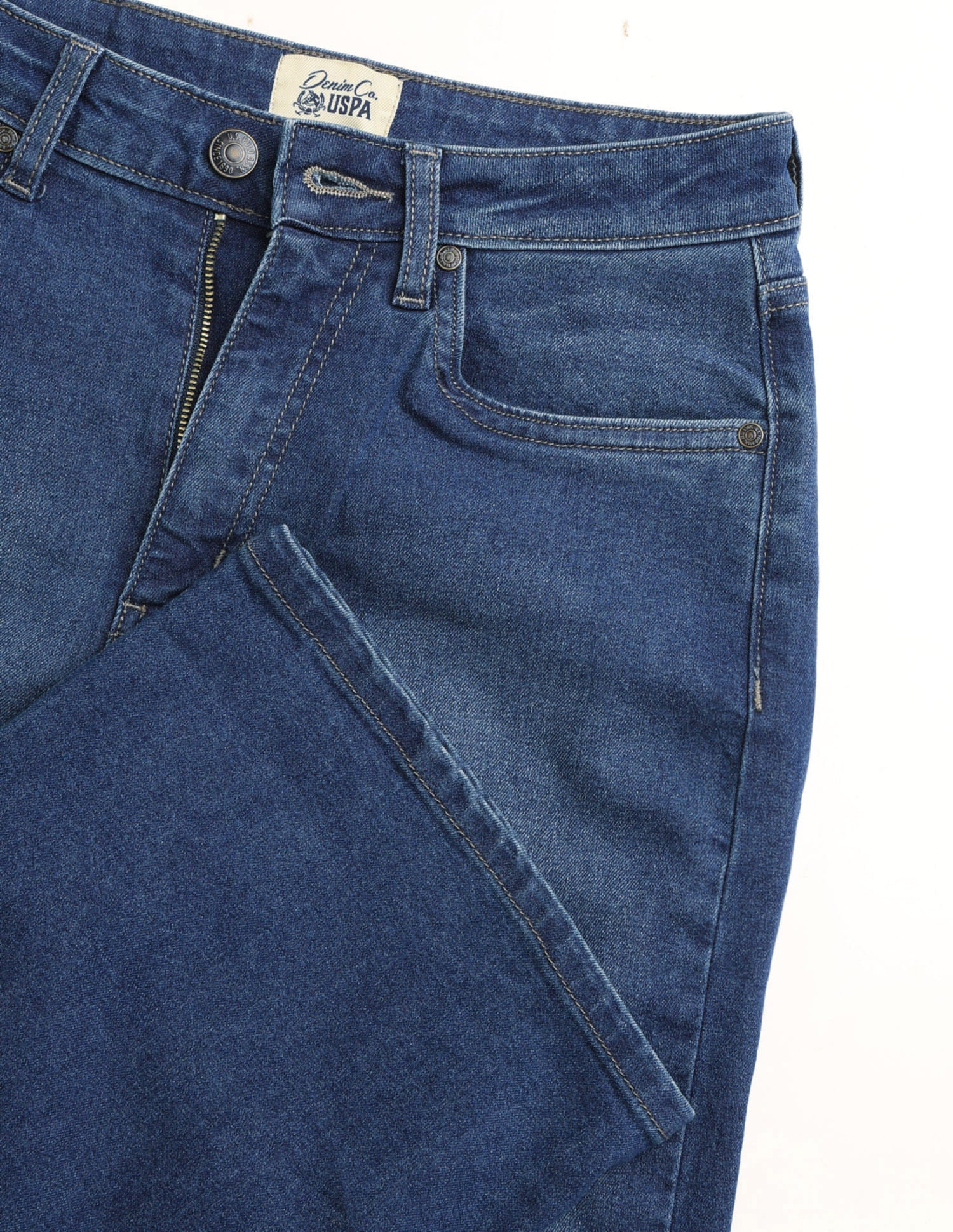 High Rise Wide Leg Fit Jeans Blue - U.S. Polo Assn. India | Large