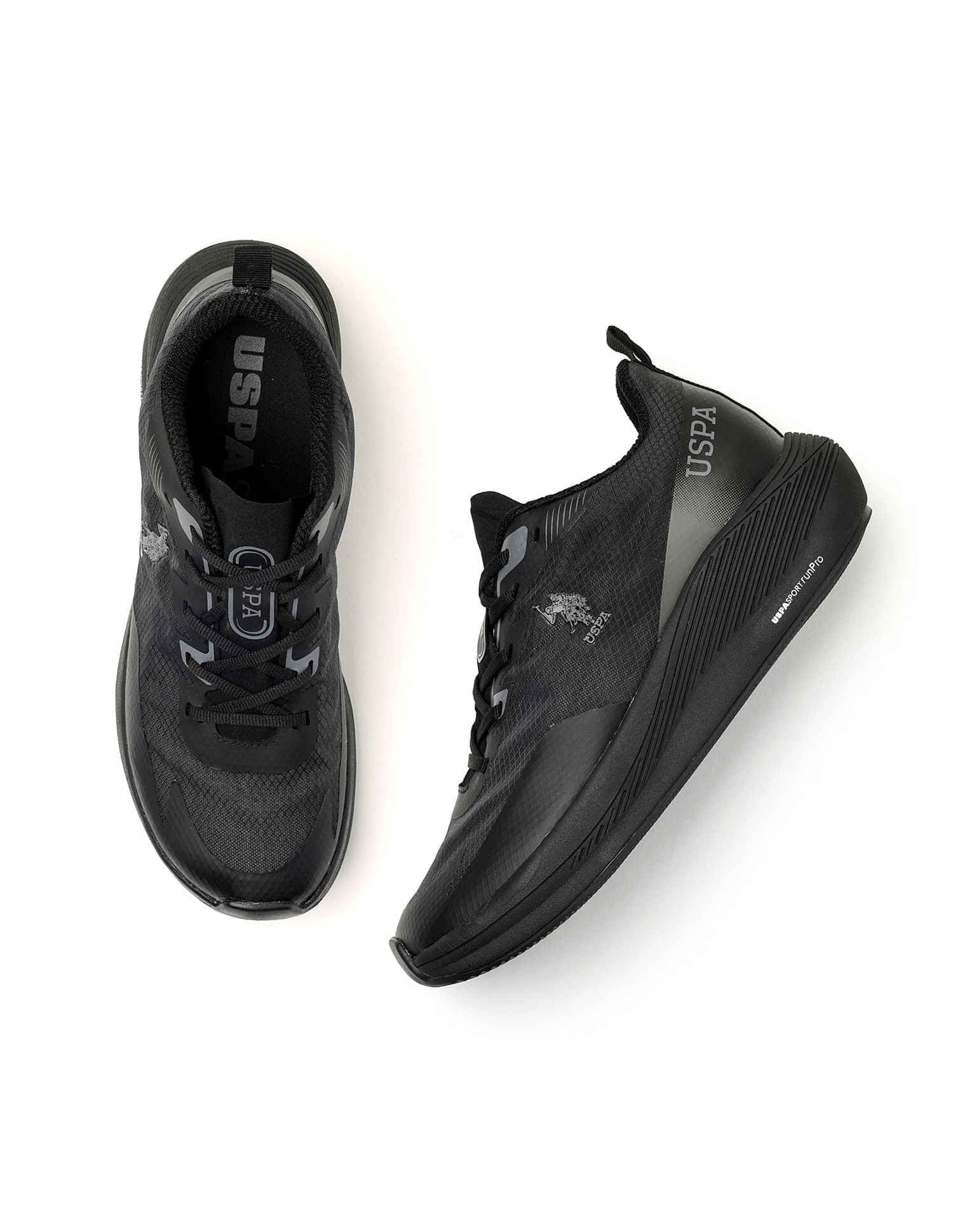 Men Severin Black Uspa Sport  Runpro Running Shoes Black - U.S. POLO ASSN. | Large