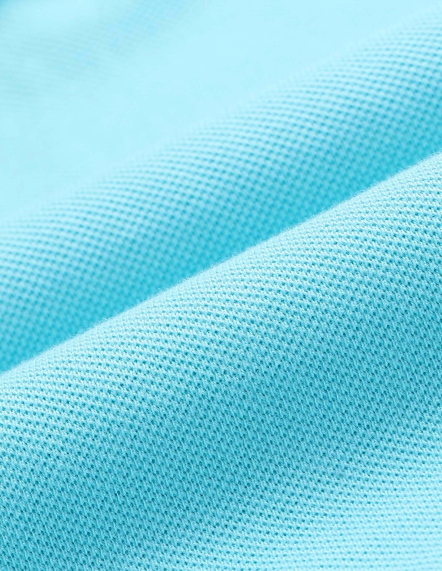 Striped Hem Cotton Polo Shirt Aqua - U.S. POLO ASSN. | Large