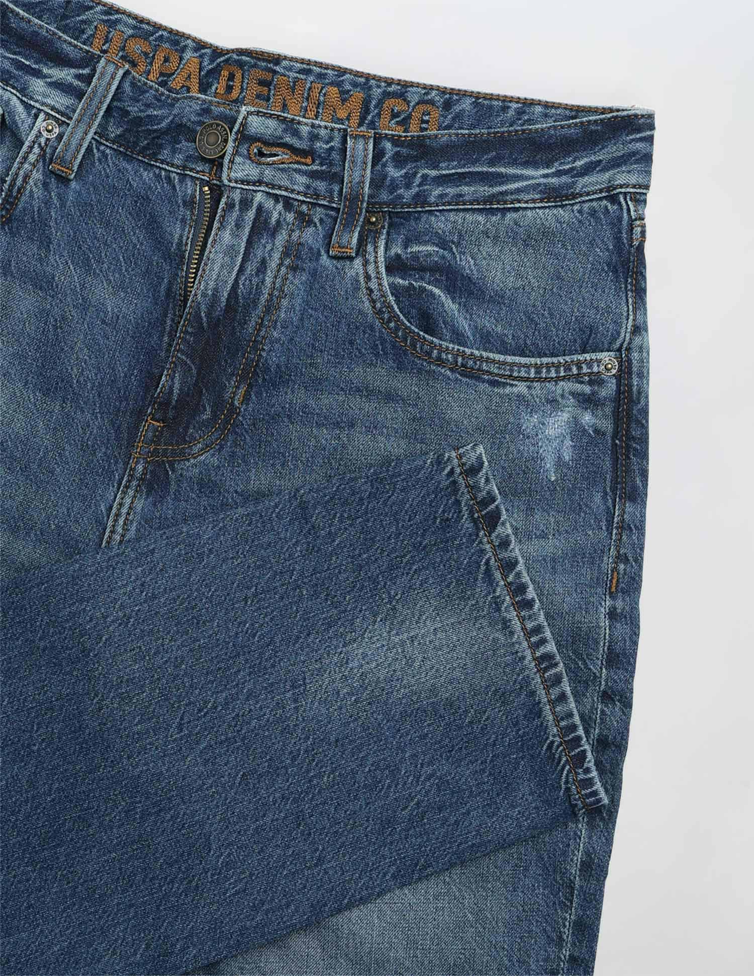 Shawn Relaxed Fit Blue Jeans Dark Blue - U.S. POLO ASSN. | Large