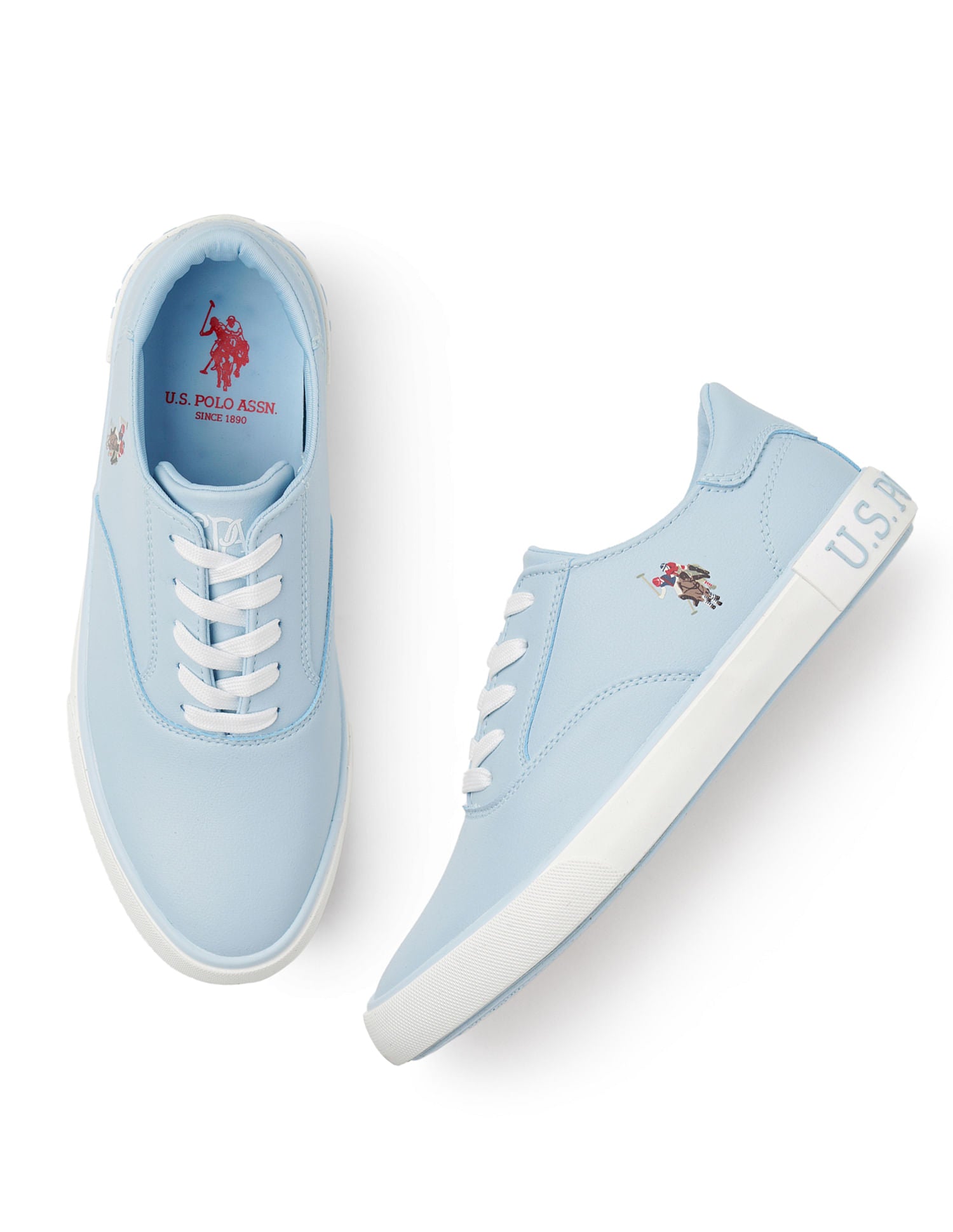 Women Low Top Parker Sneakers Light Blue - U.S. Polo Assn. India | Large