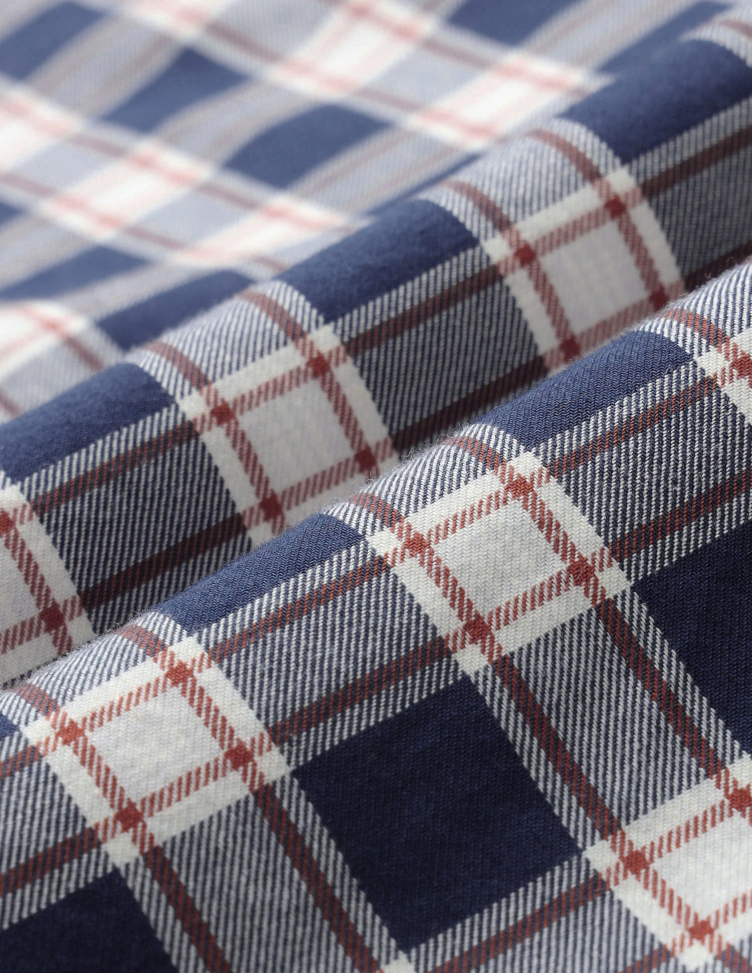 Tartan Checked Twill Cotton Shirt NAVY BLUE - U.S. Polo Assn. India | Large