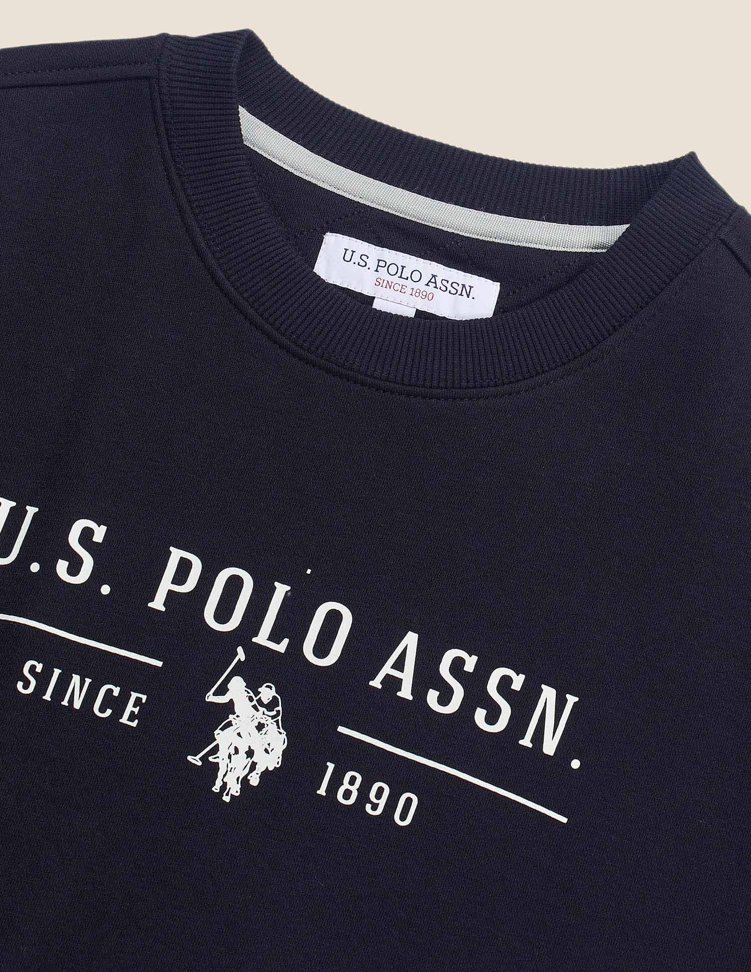 Brand Printed Regular Fit Sweatshirt Navy - U.S. POLO ASSN. | Large