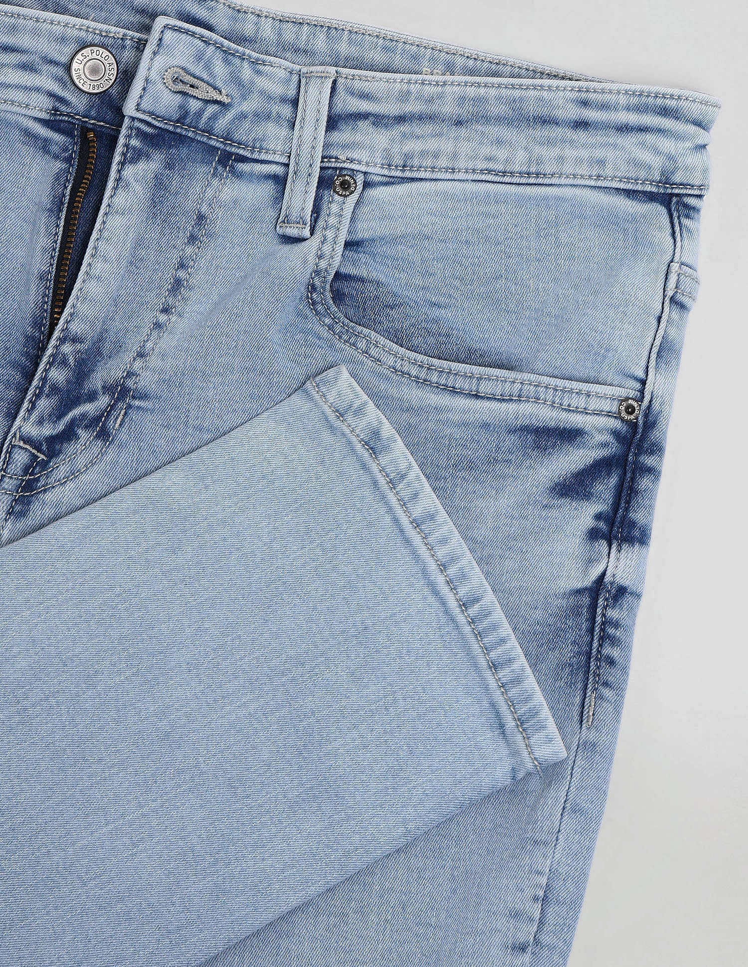 Brandon Slim Tapered Blue Jeans Blue - U.S. Polo Assn. India | Large
