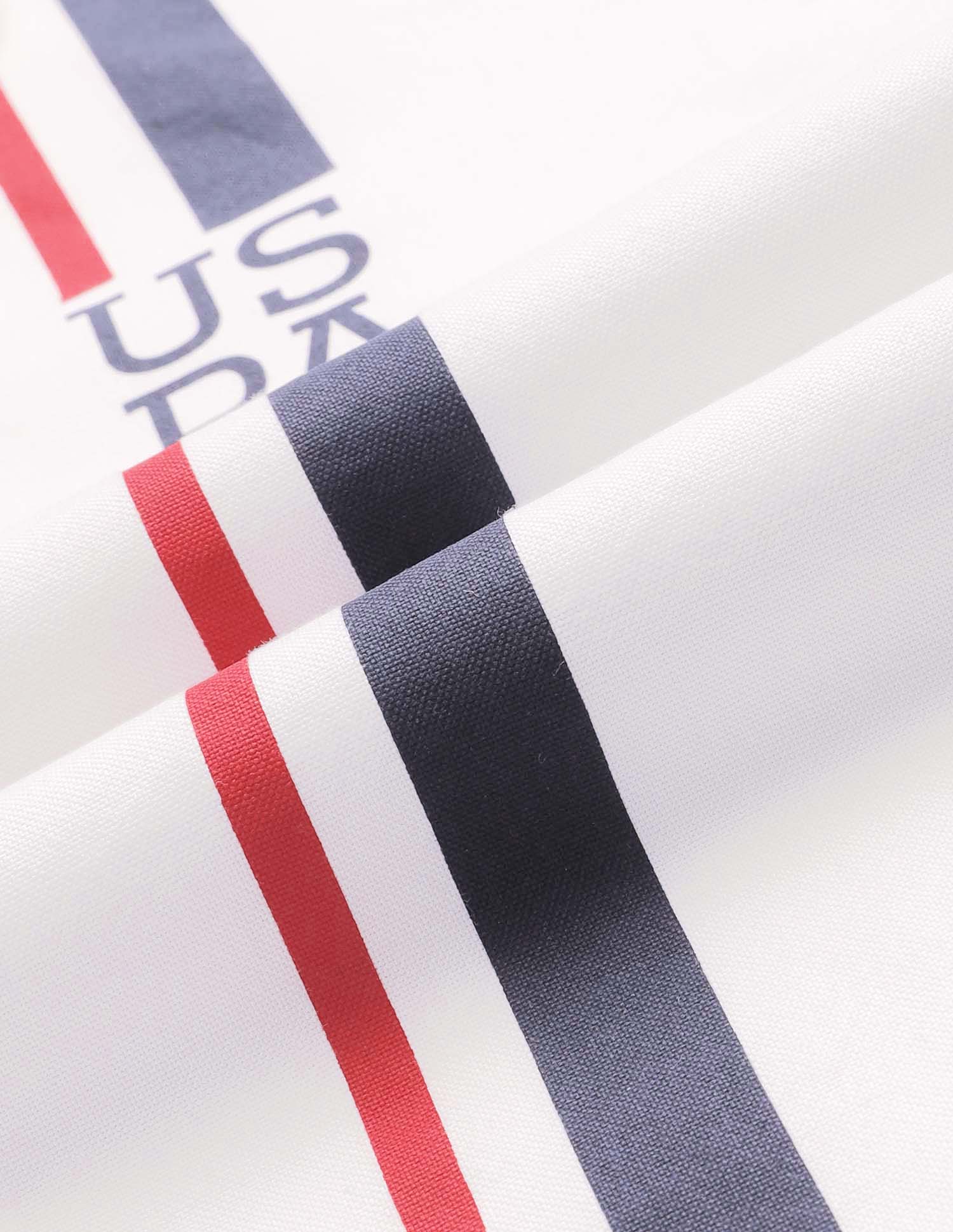 Boys Vertical Striped Oxford Shirt White - U.S. POLO ASSN. | Large