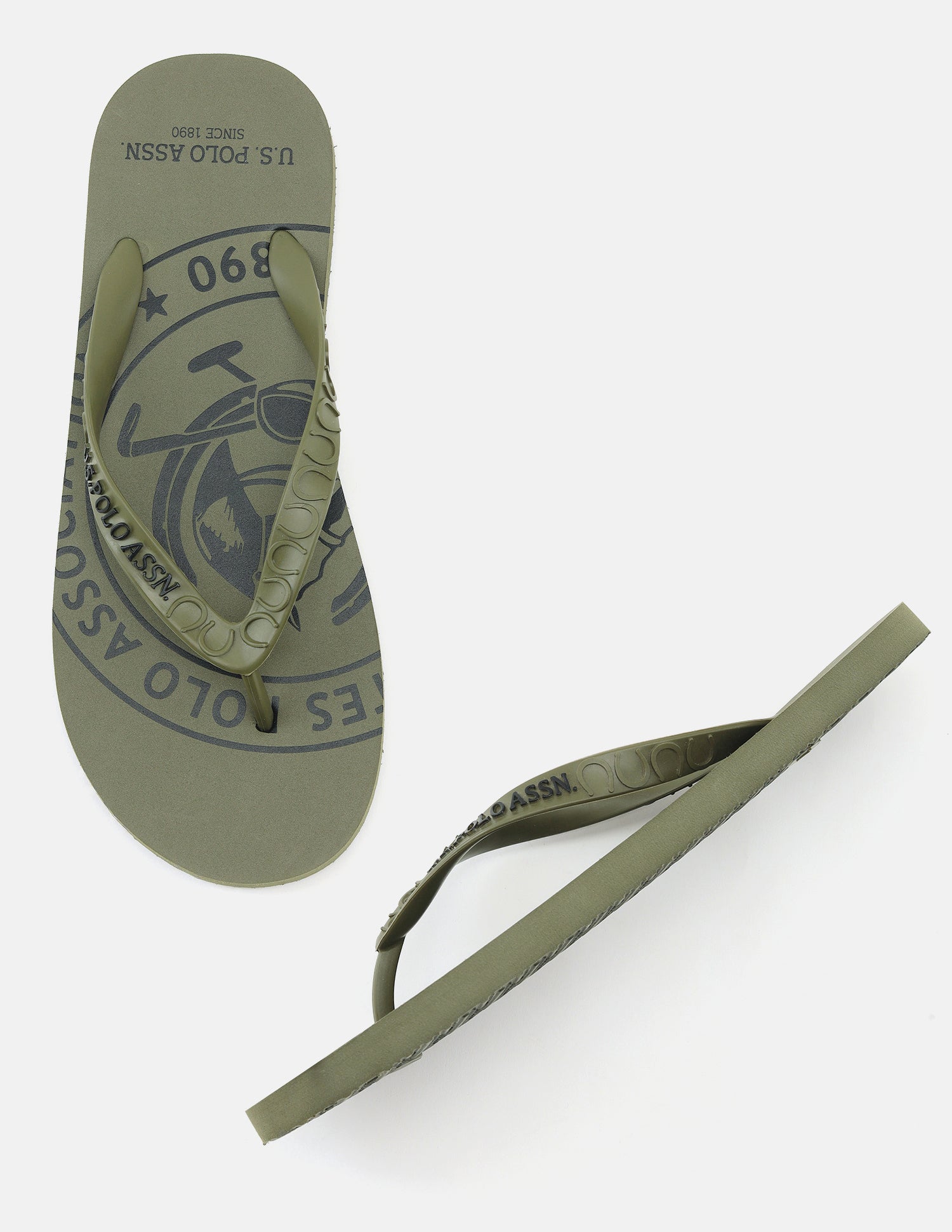 Alabi Flip Flops Olive - U.S. Polo Assn. India | Large