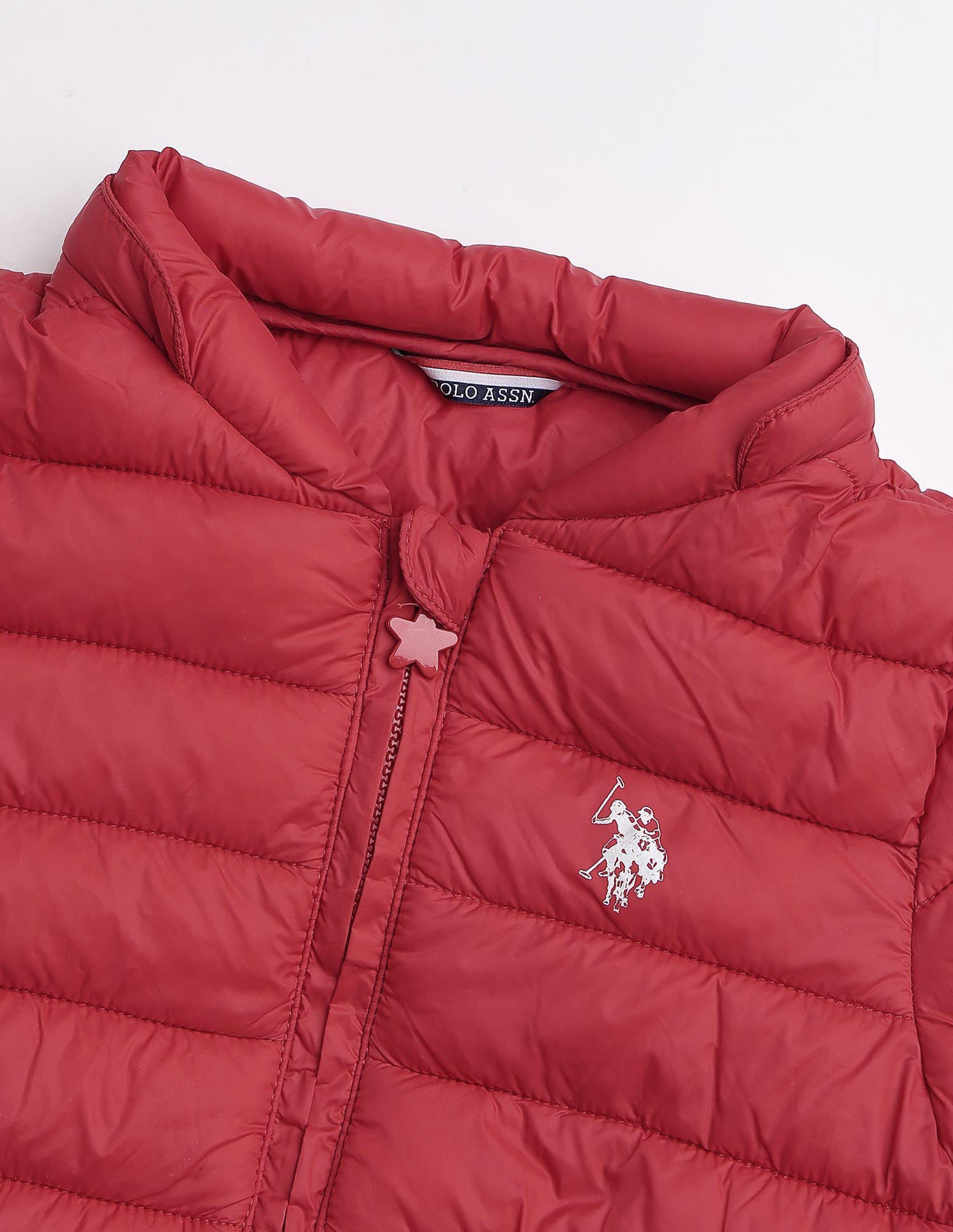 Girls Solid Regular Fit Packable Jacket Red - U.S. Polo Assn. India | Large