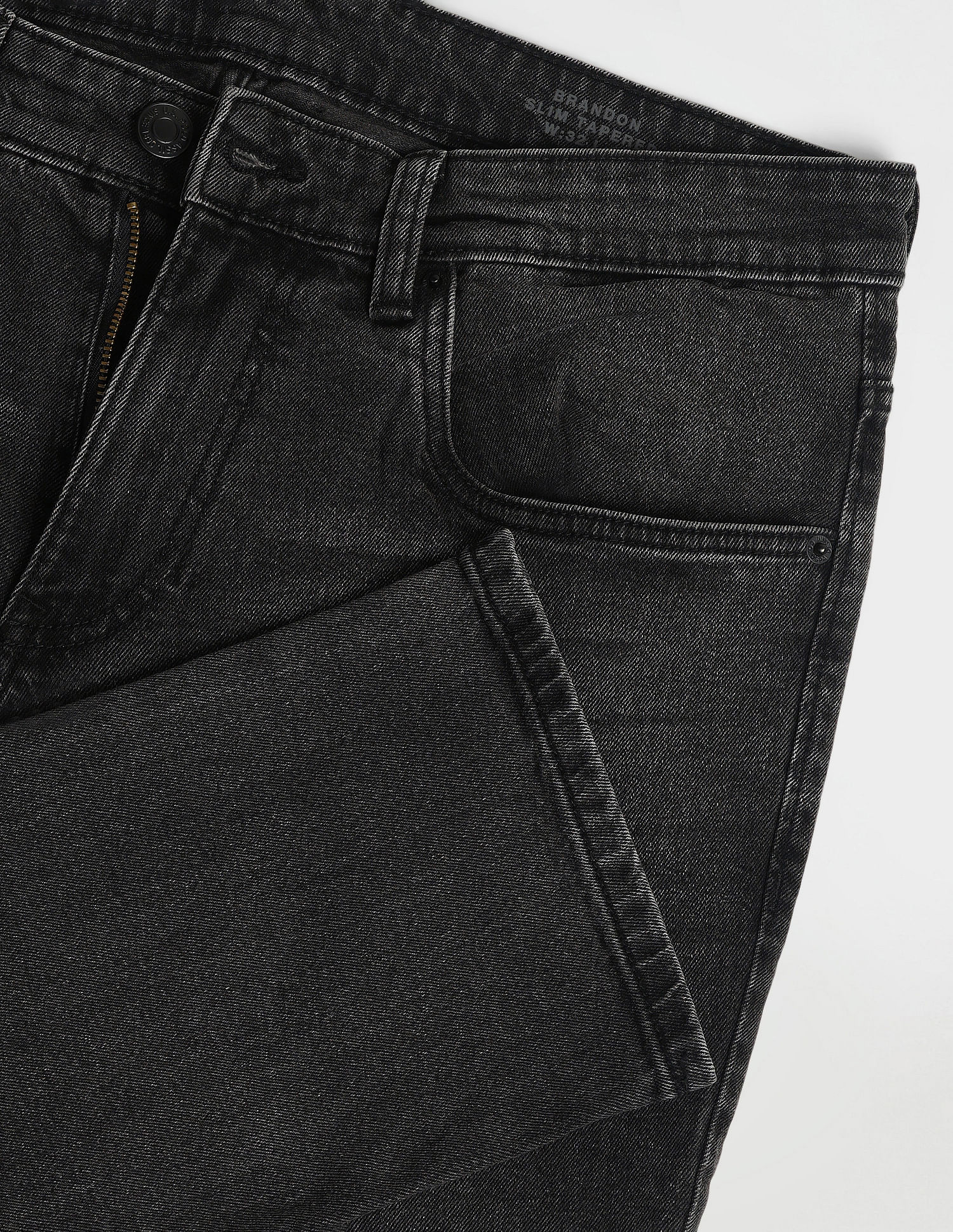 Brandon Slim Tapered Black Jeans Black - U.S. Polo Assn. India | Large