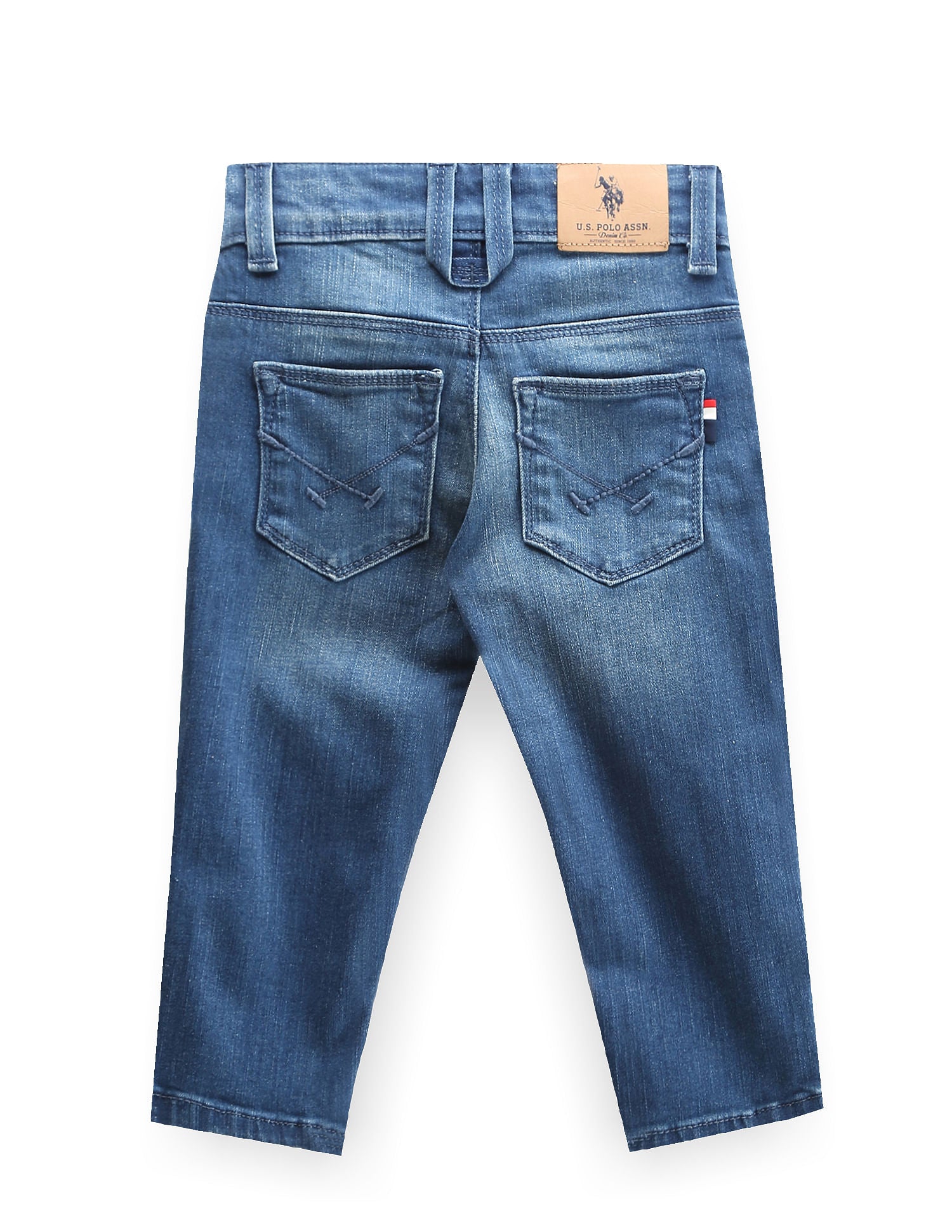 Boys Slim Fit Stone Wash Jeans Blue - U.S. Polo Assn. India | Large