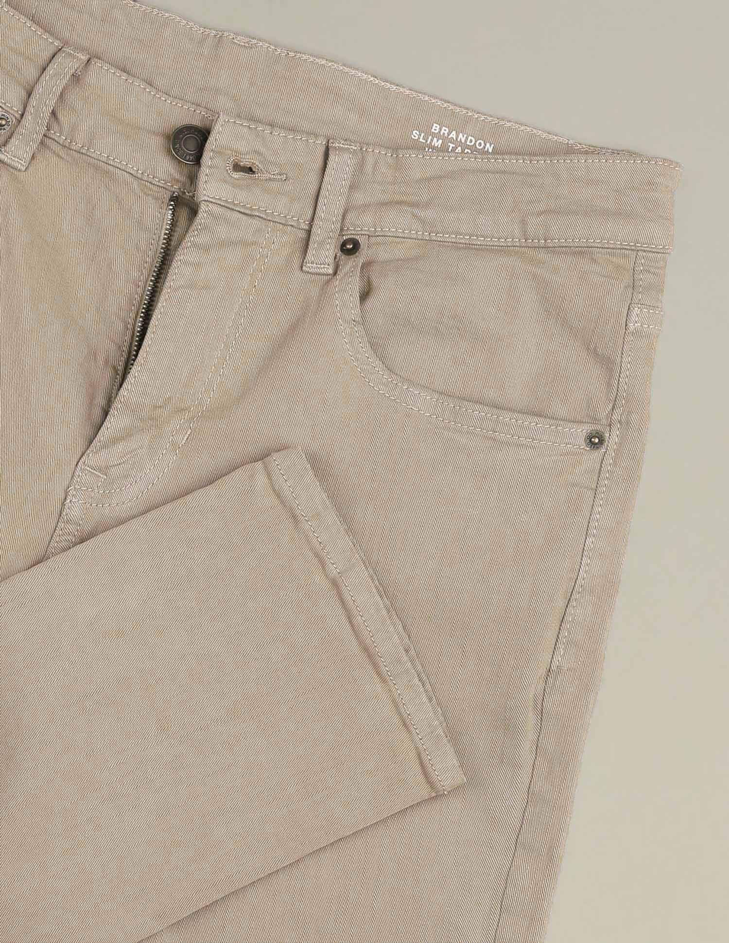 Brandon Slim Tapered Fit Brown Jeans Brown - U.S. POLO ASSN. | Large