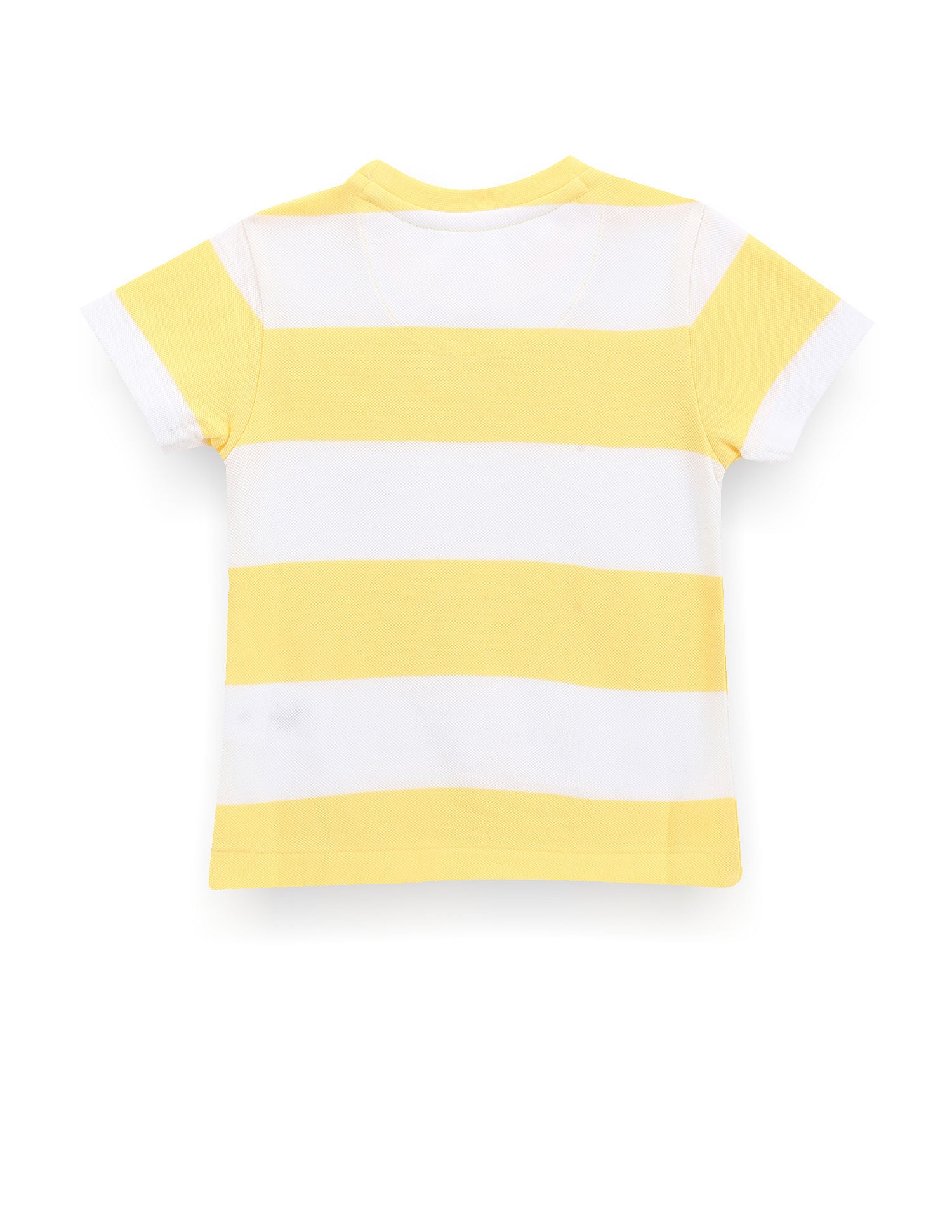 Boys Horizontal Stripe Pique T-Shirt Light Yellow - U.S. Polo Assn. India | Large