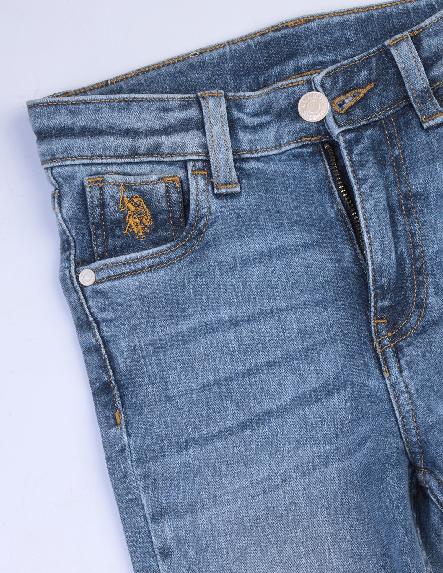 Bootcut Fit Blue Jeans Mid Blue - U.S. Polo Assn. India | Large