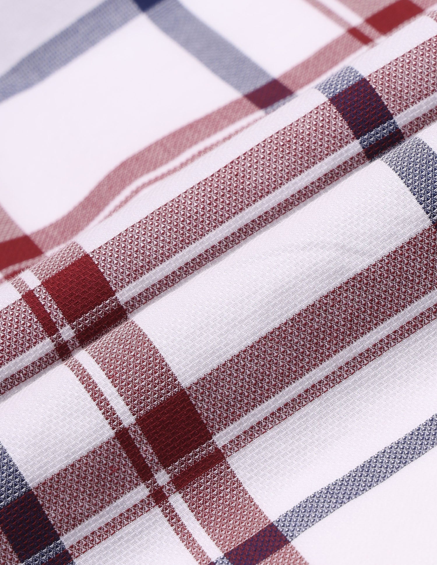 Grid Tattersall Checked Tailored Fit Shirt Red - U.S. Polo Assn. India | Large