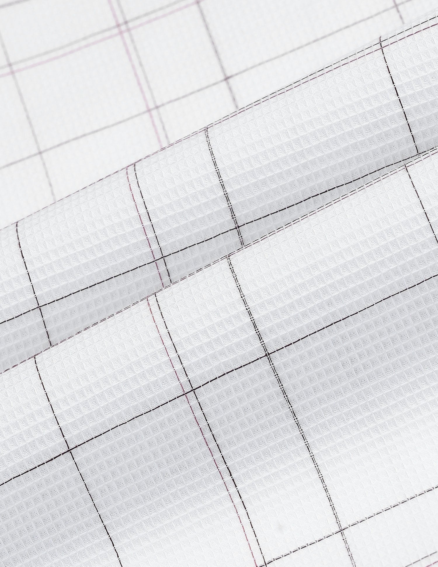 Self Design Windowpane Checked Tailored Fit Shirt White - U.S. Polo Assn. India | Large