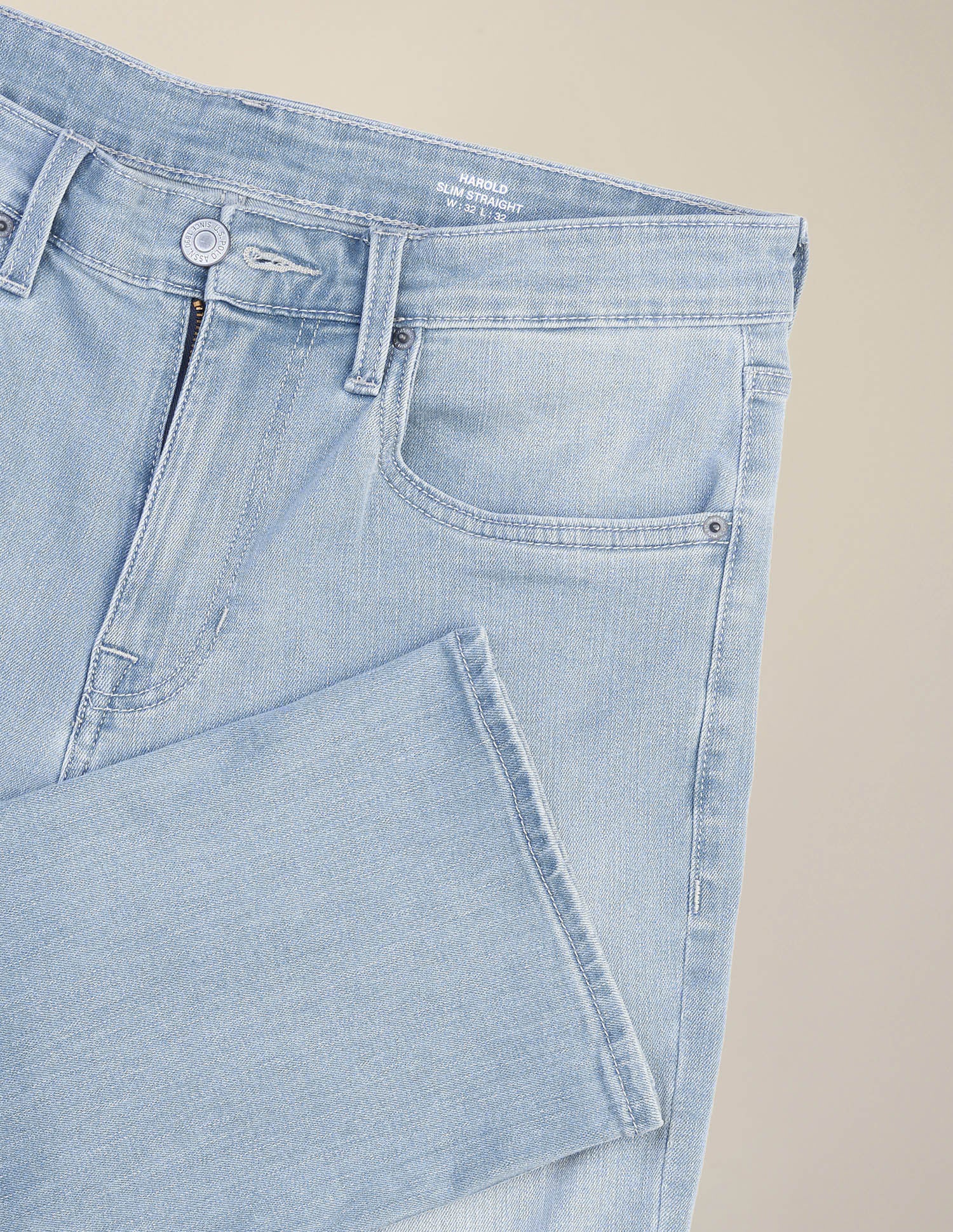 Harold Slim Straight Fit Blue Jeans Light Indigo - U.S. Polo Assn. India | Large
