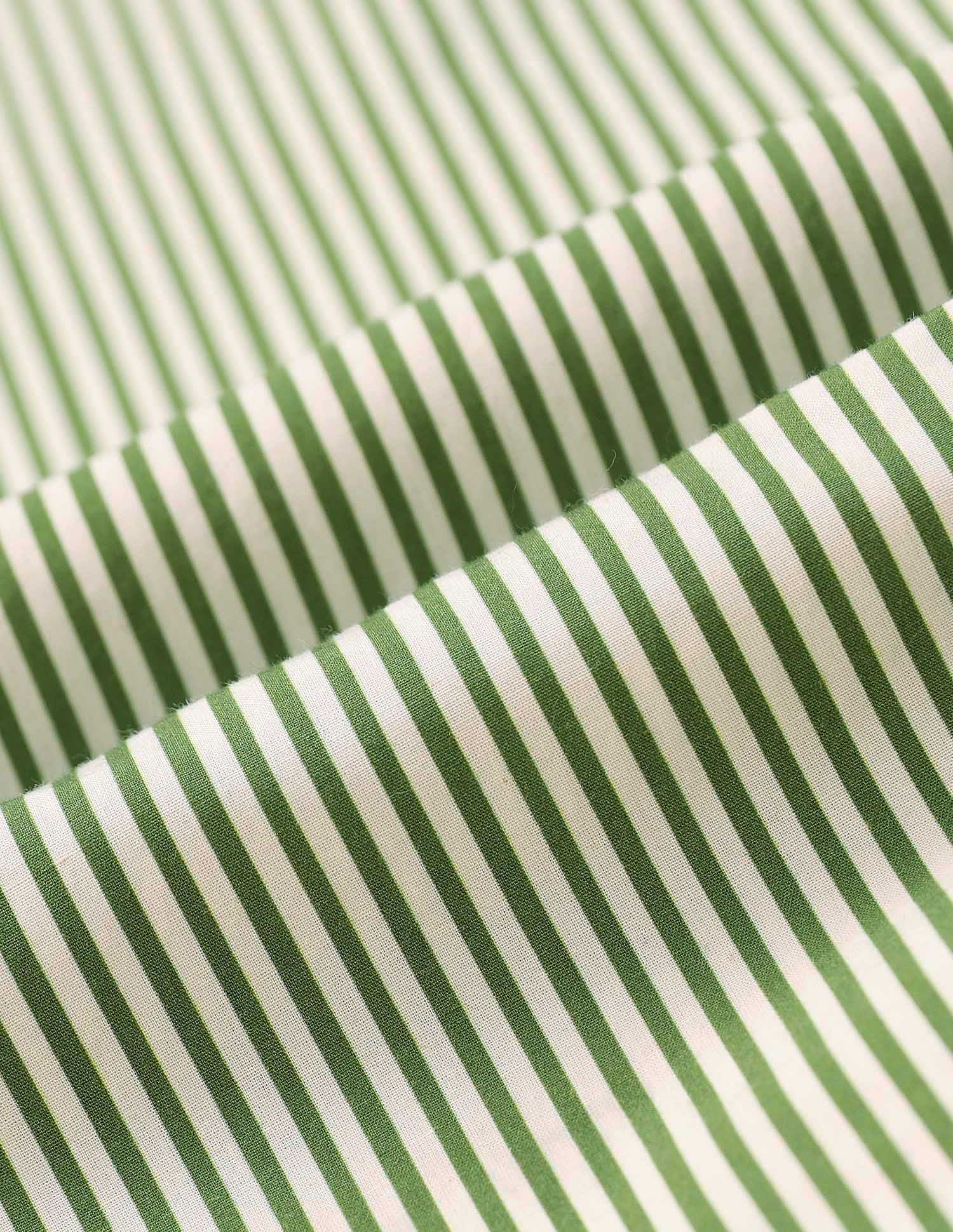 Vertical Striped Regular Fit Shirt Light Green - U.S. POLO ASSN. | Large