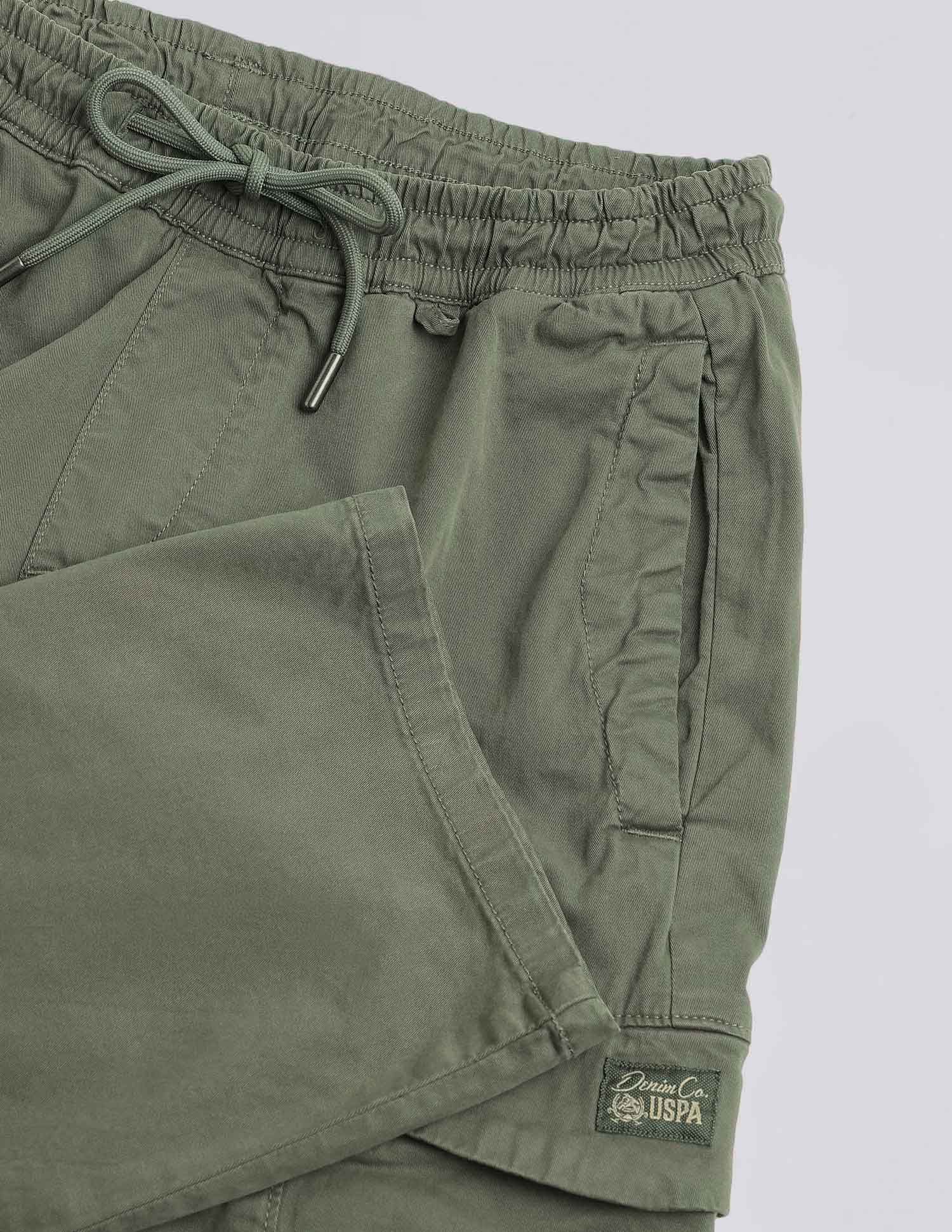 Solid Straight Fit Cargos Light Olive - U.S. POLO ASSN. | Large