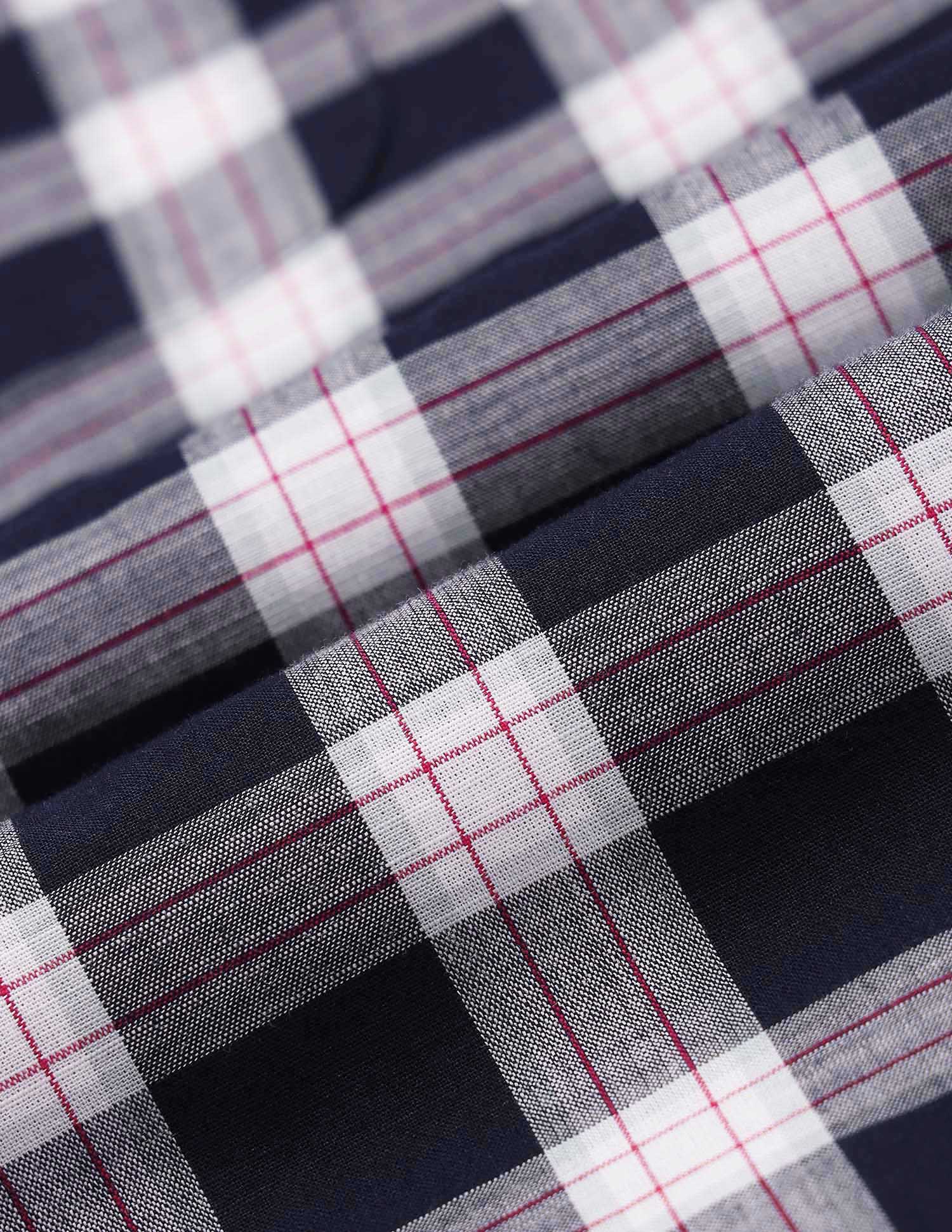 Plaid Checked Poplin Shirt Navy - U.S. Polo Assn. India | Large