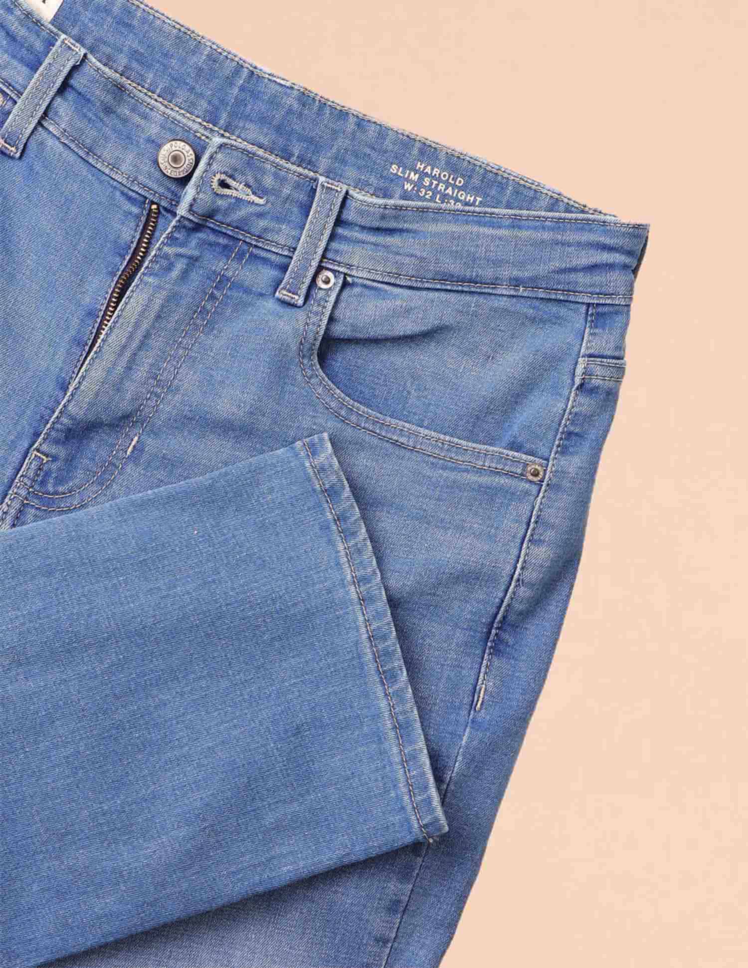 Harold Slim Straight Fit Blue Jeans Light Blue - U.S. POLO ASSN. | Large