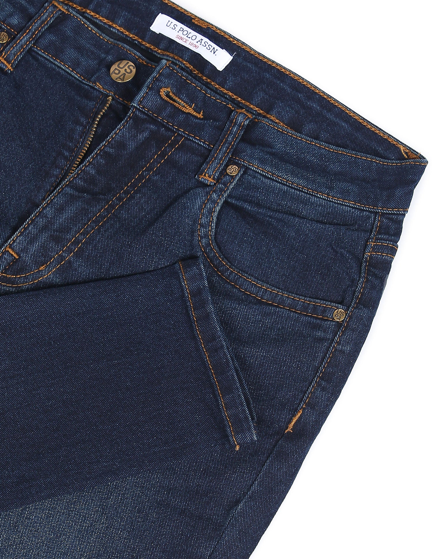 High Rise Skinny Fit Jeans Dark Blue - U.S. POLO ASSN. | Large