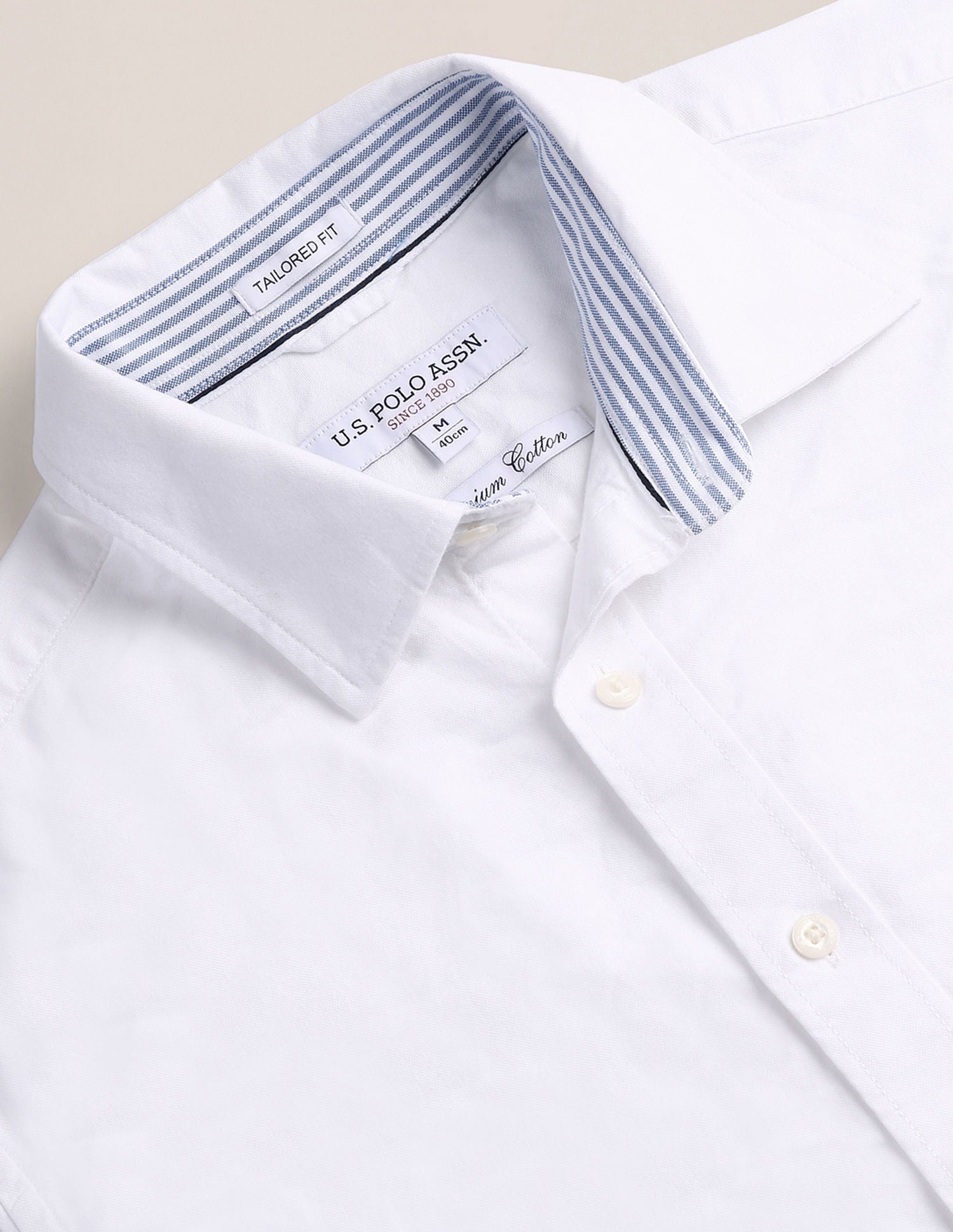 Short Sleeve Solid Shirt White - U.S. POLO ASSN. | Large