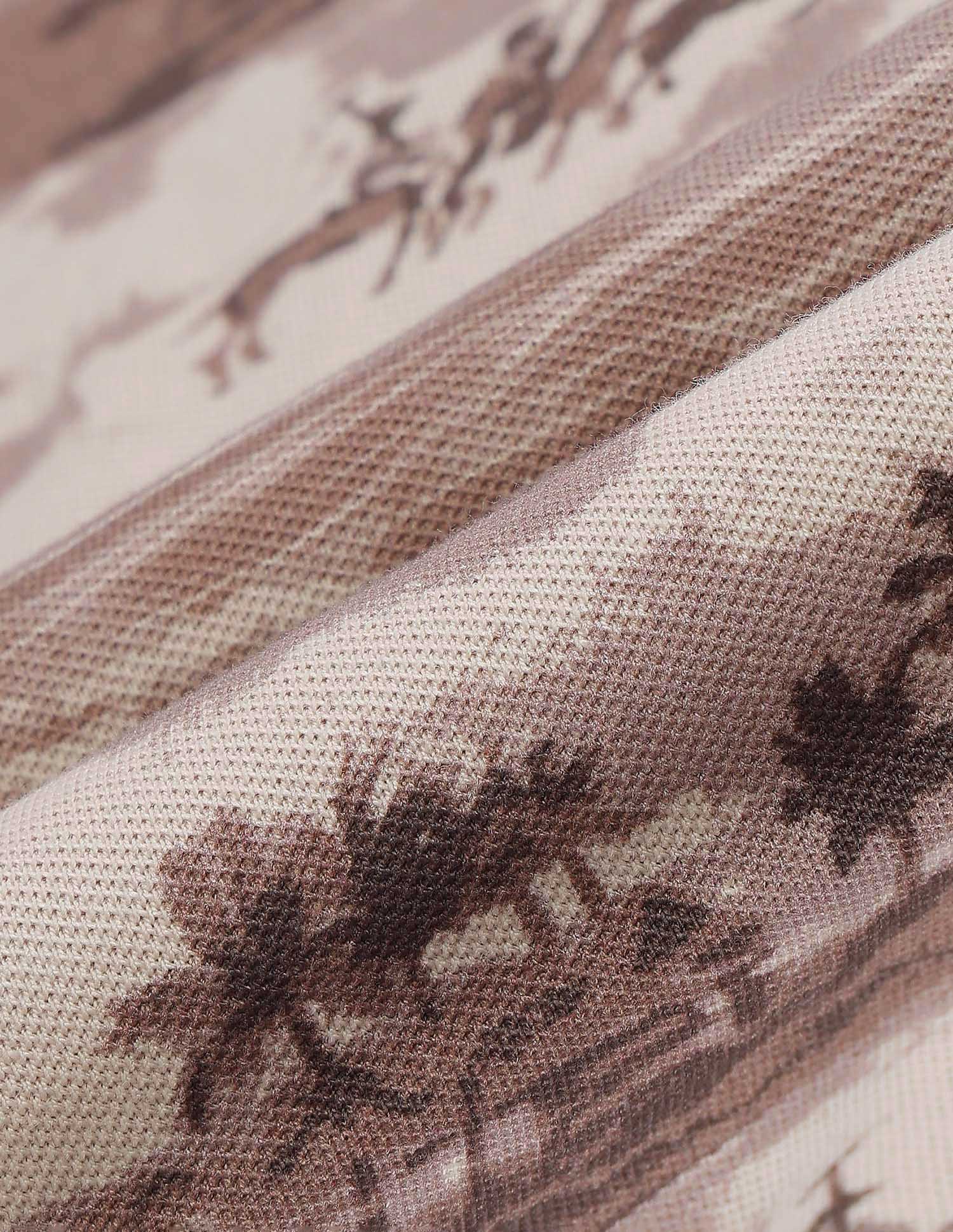 All Over Printed Muscle Fit Polo Shirt Peach - U.S. POLO ASSN. | Large