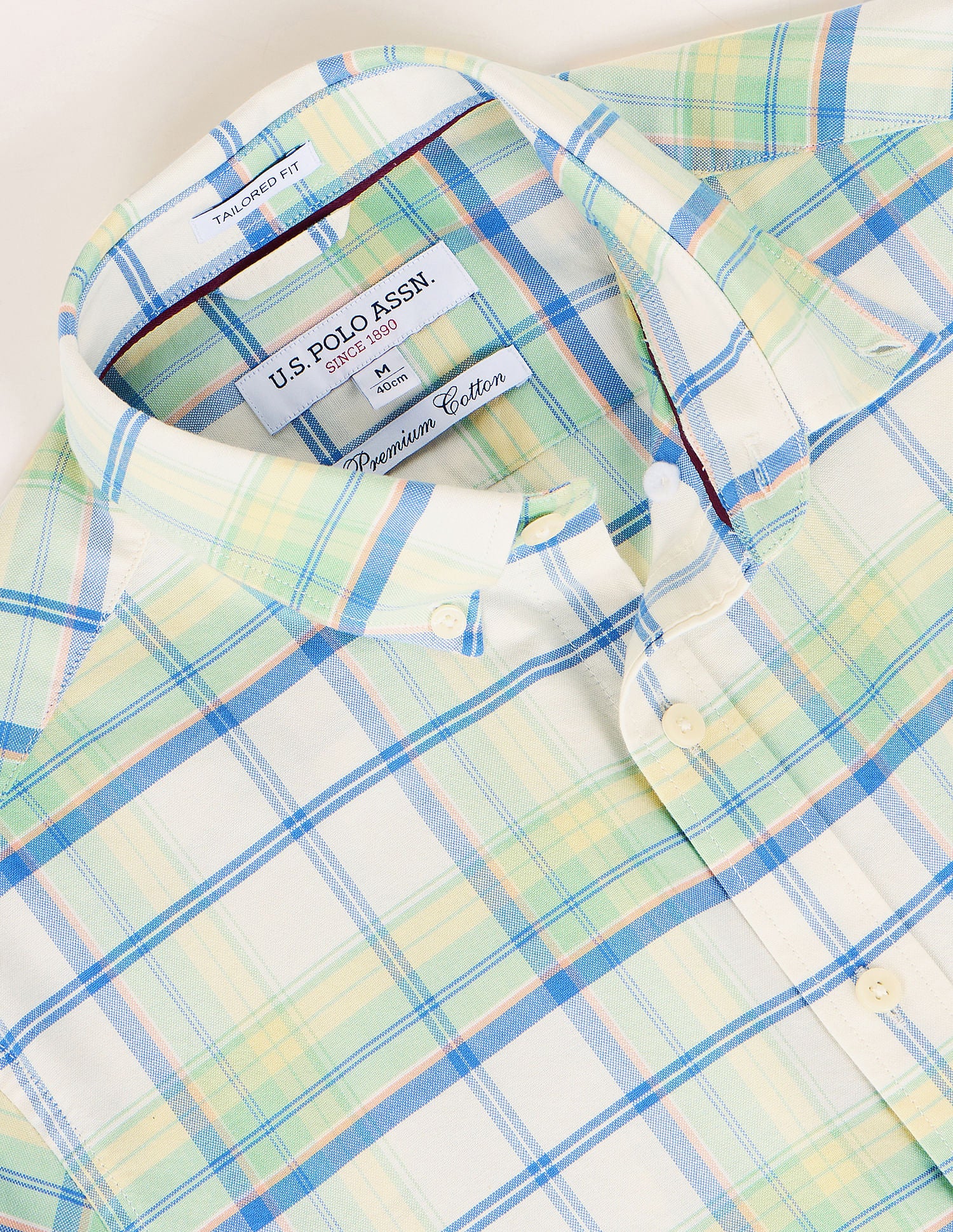 Tartan Check Oxford Shirt Green - U.S. POLO ASSN. | Large