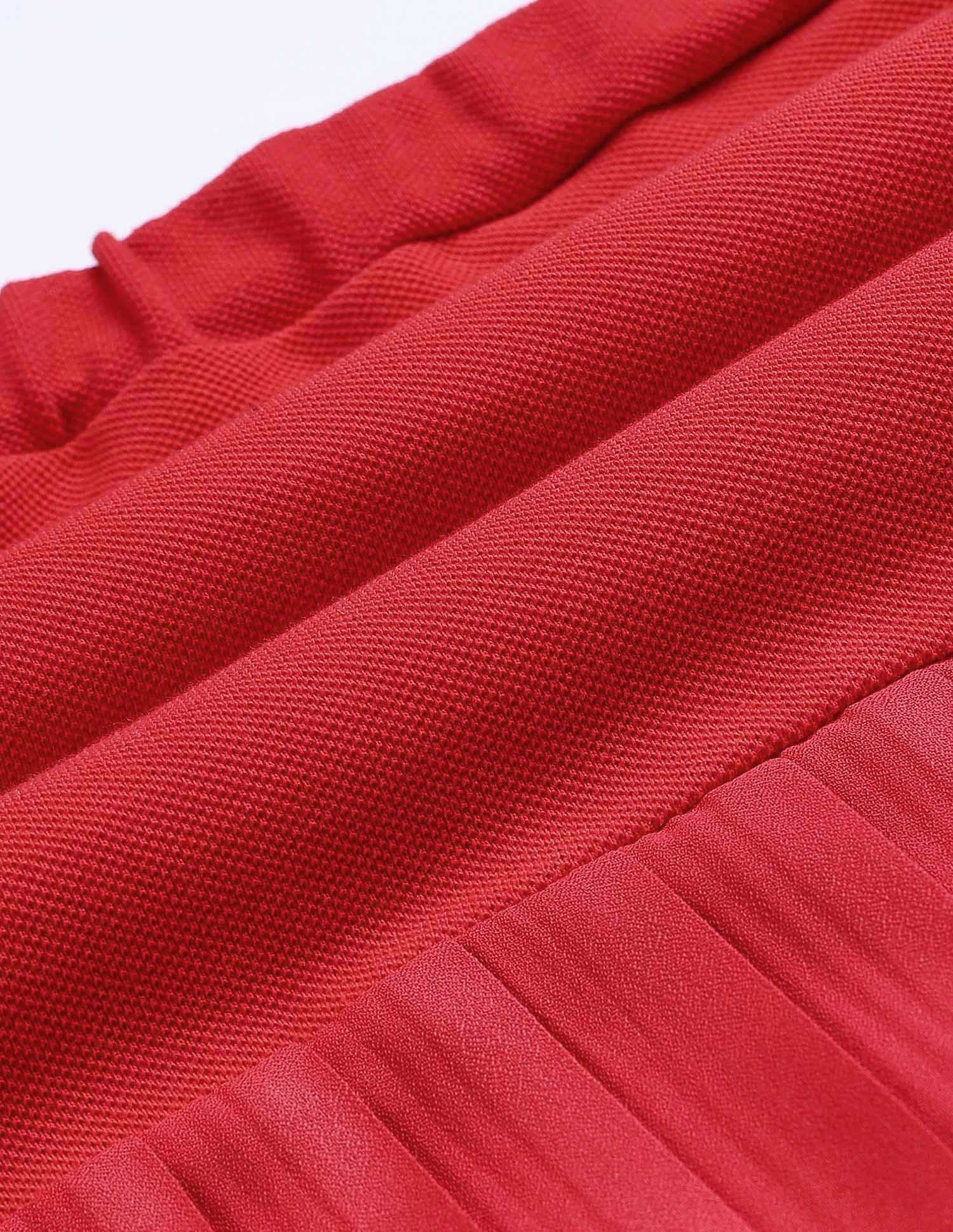 Girls High-Waist Pleasted A-Line Skirt Red - U.S. POLO ASSN. | Large