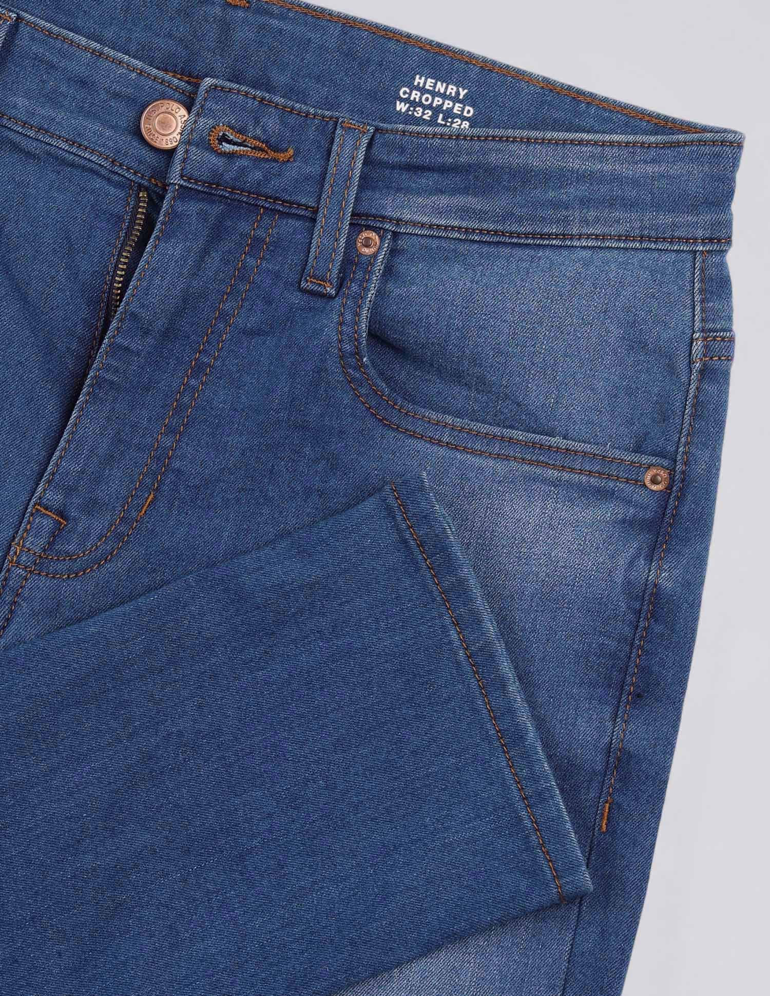 Henry Tapered Fit Blue Jeans Med Blue - U.S. POLO ASSN. | Large