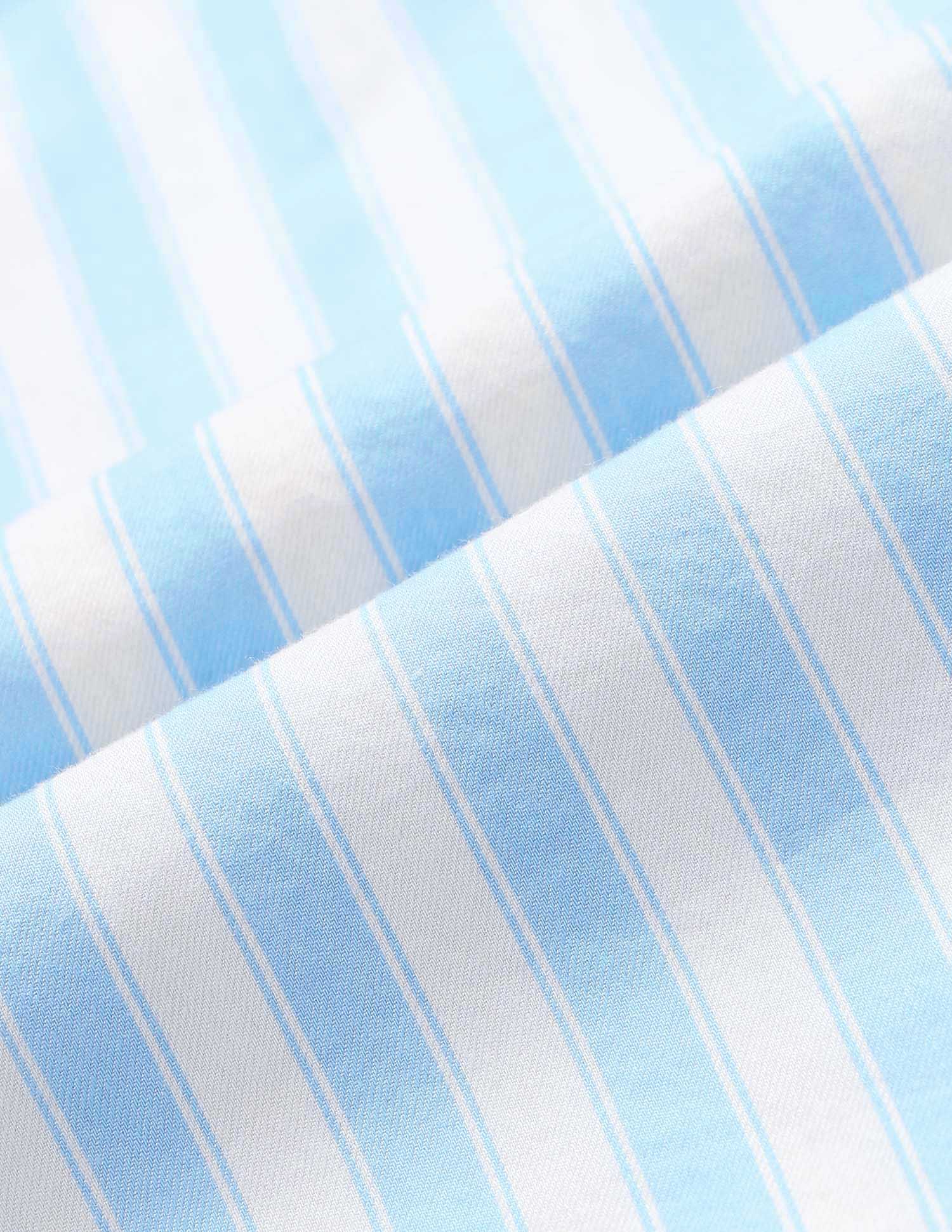 Boys Vertical Striped Relaxed Fit Shirt Blue - U.S. POLO ASSN. | Large