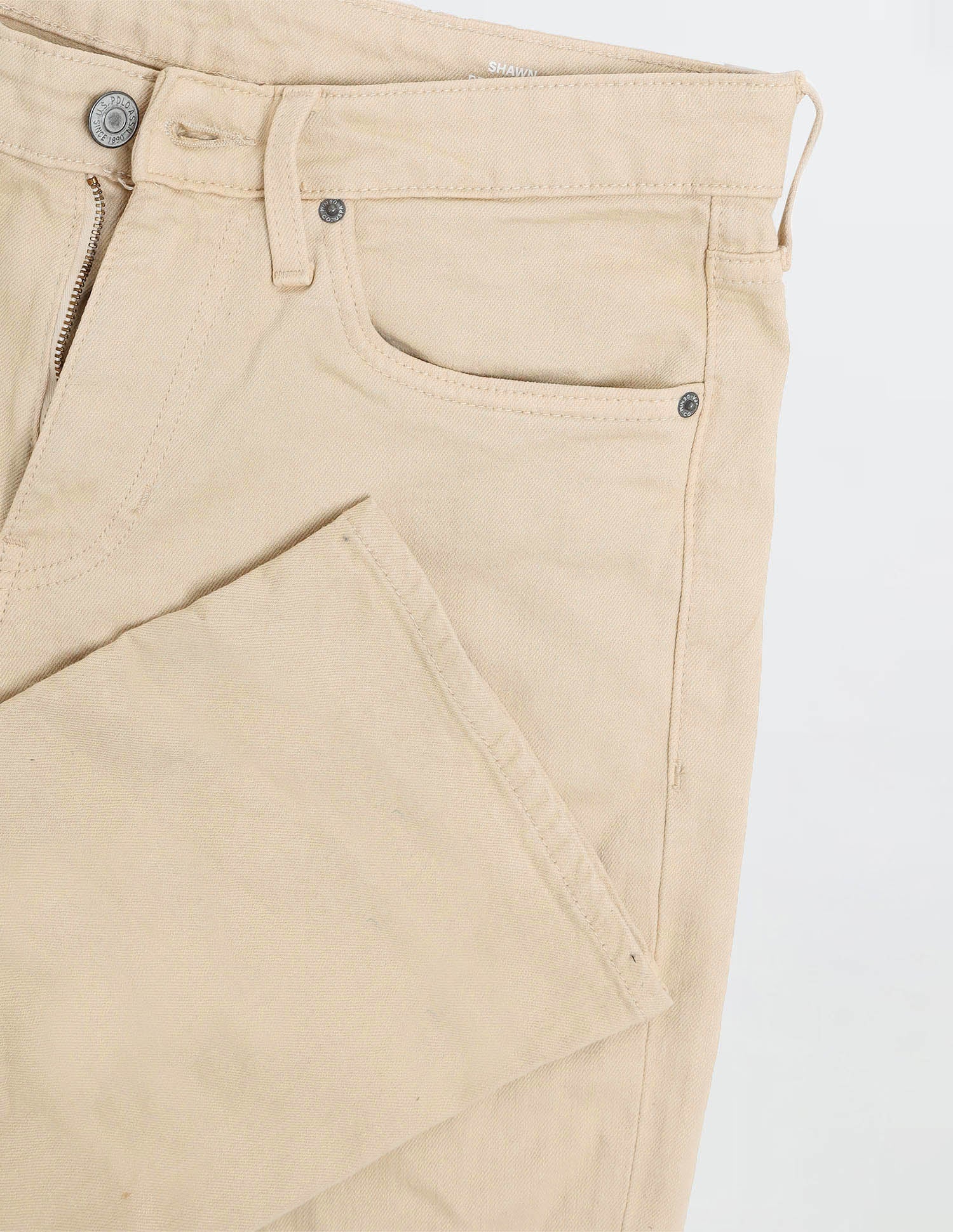 Shawn Relaxed Fit Beige Jeans Beige - U.S. POLO ASSN. | Large