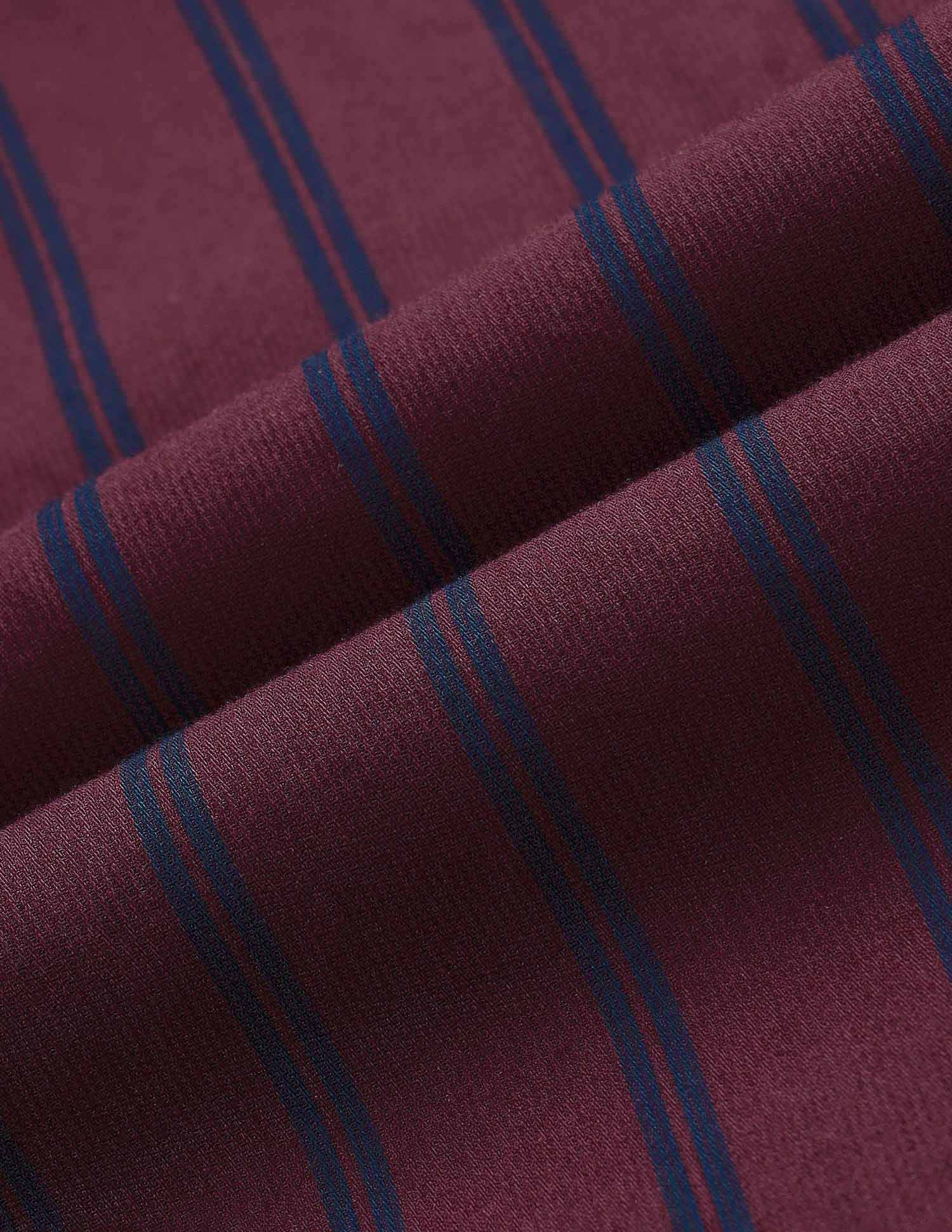 Vertical Striped Tailored Fit Shirt Maroon - U.S. Polo Assn. India | Large