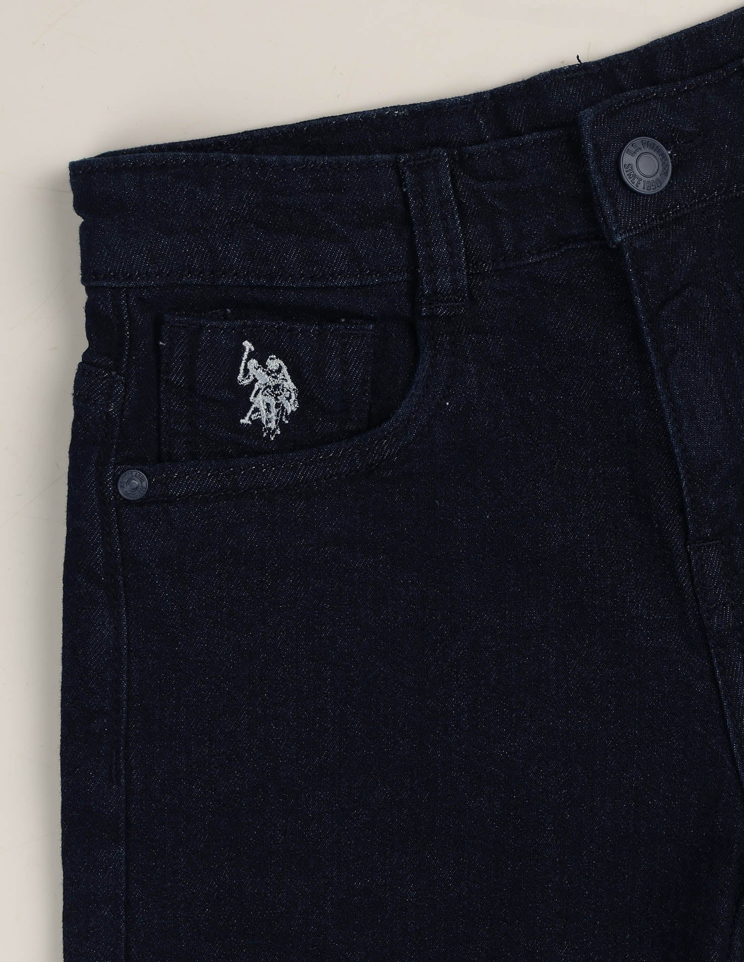 Mid Rise Regular Fit Shorts Dark Blue - U.S. Polo Assn. India | Large