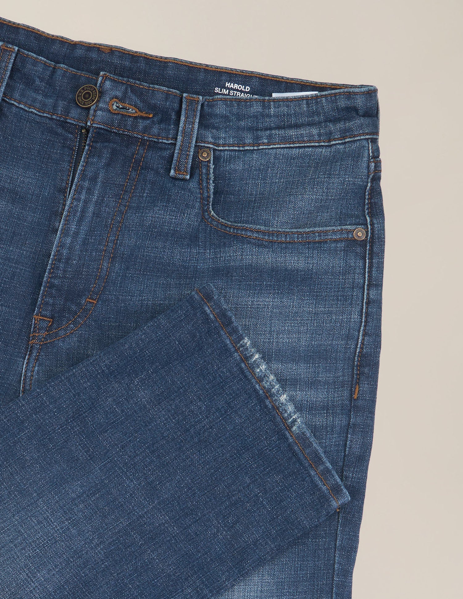 Harold Slim Straight Fit Blue Jeans Blue - U.S. Polo Assn. India | Large