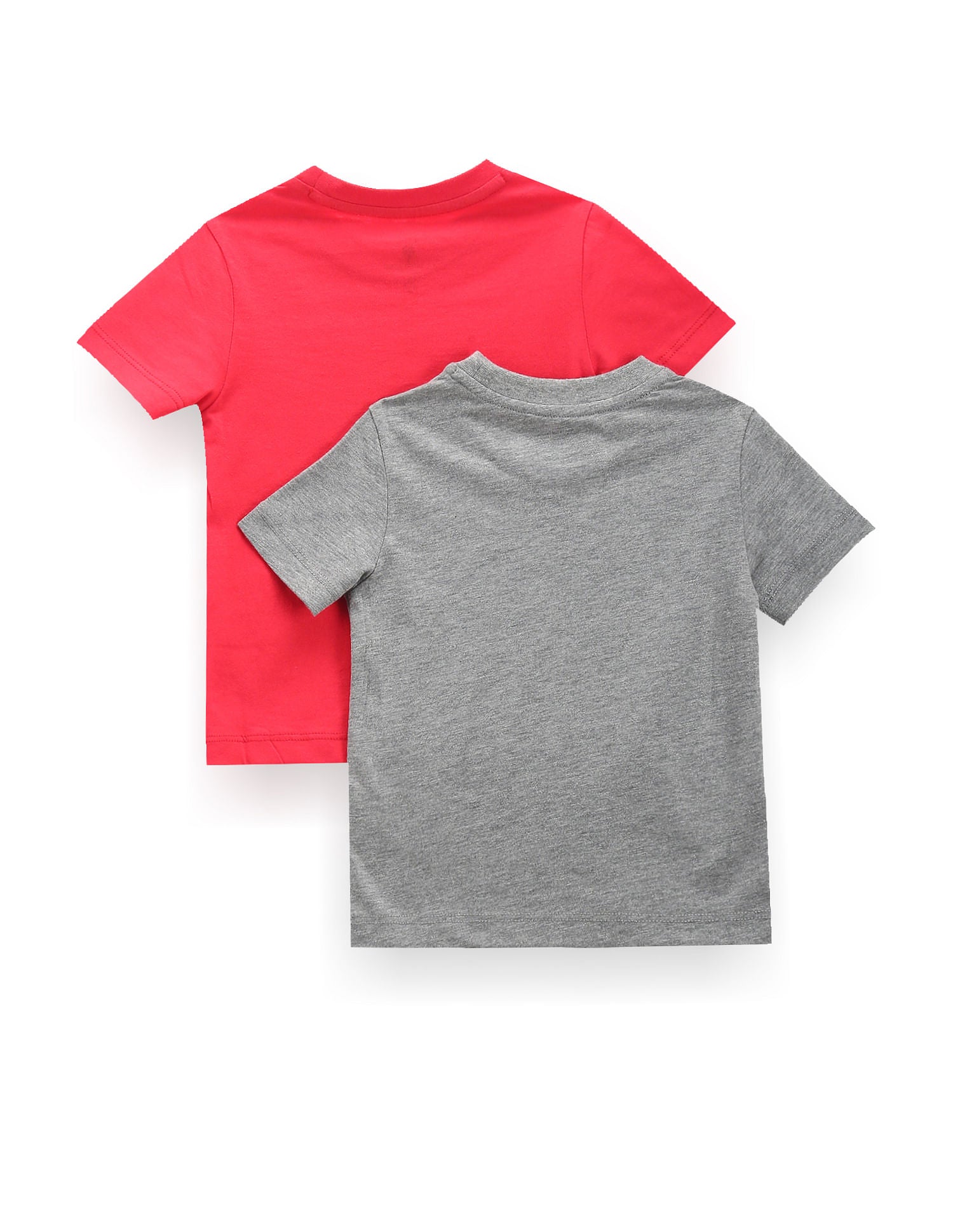 Boys Pure Cotton T-Shirt - Pack Of 2 Grey and Red - U.S. POLO ASSN. | Large