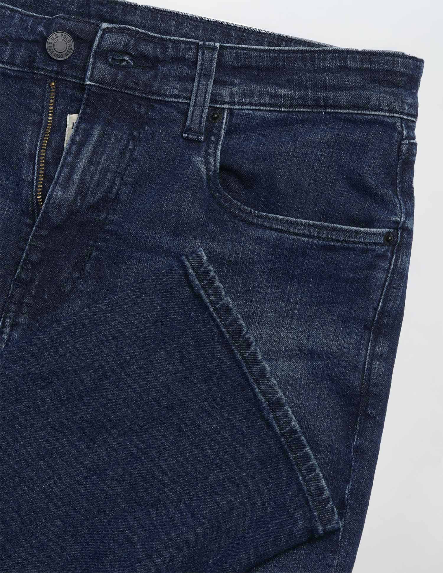 Harold Slim Straight Fit Blue Jeans Blue - U.S. POLO ASSN. | Large