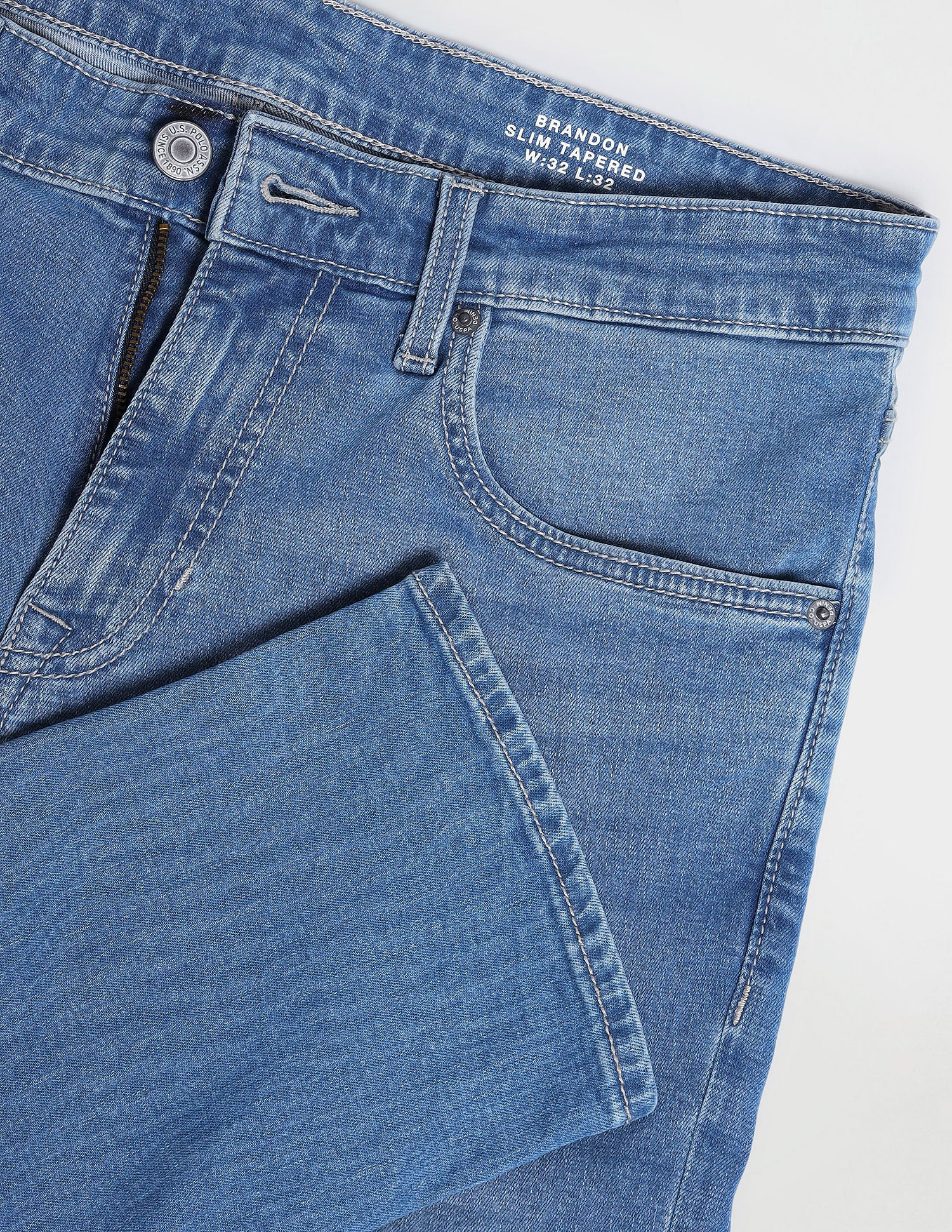 Brandon Slim Fit Blue Jeans Blue - U.S. Polo Assn. India | Large