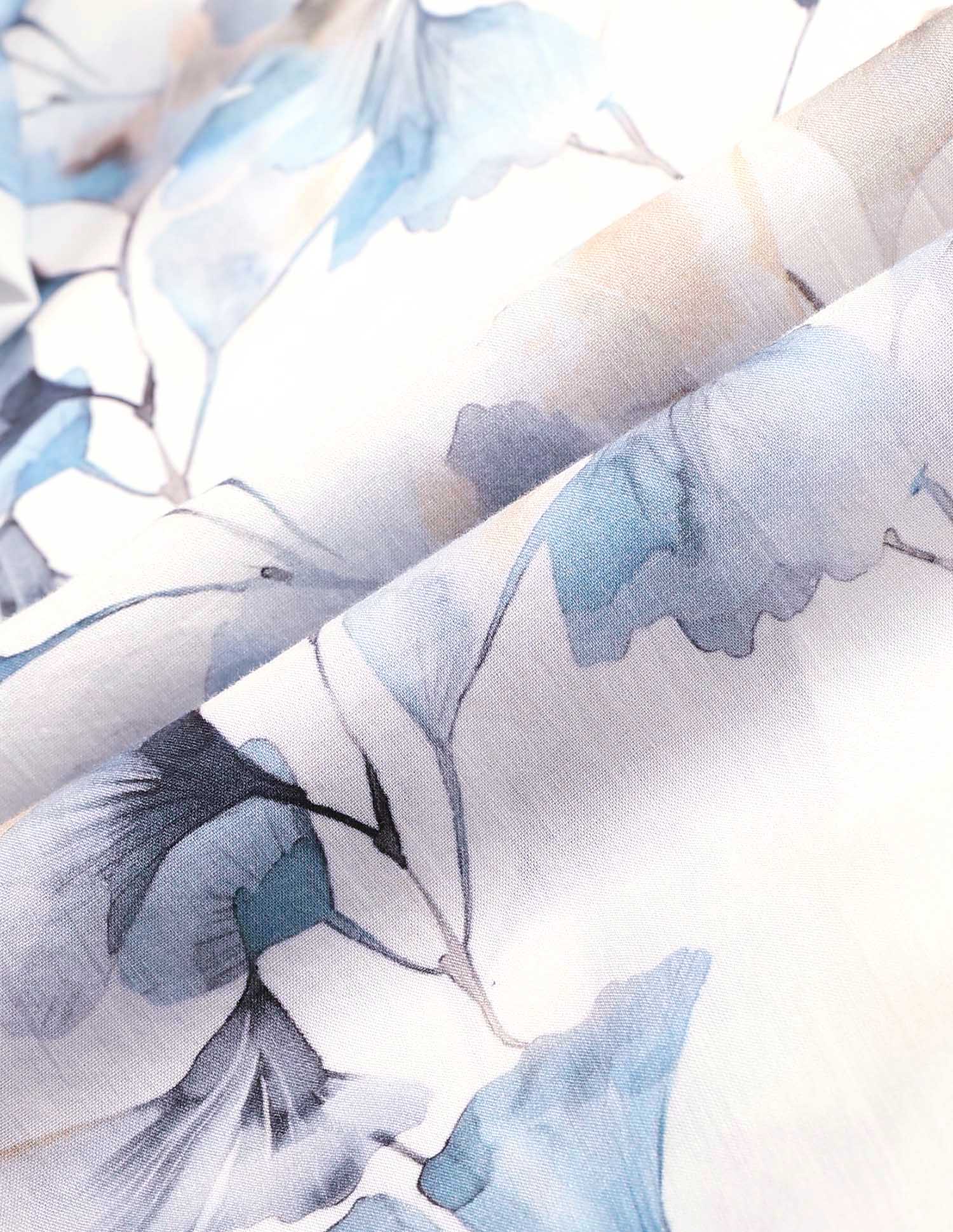 Floral Printed Slim Fit Shirt Blue - U.S. POLO ASSN. | Large