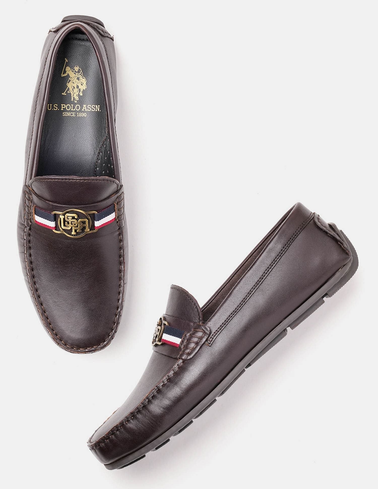 Men Astian Slip On Drivers Brown - U.S. Polo Assn. India | Large