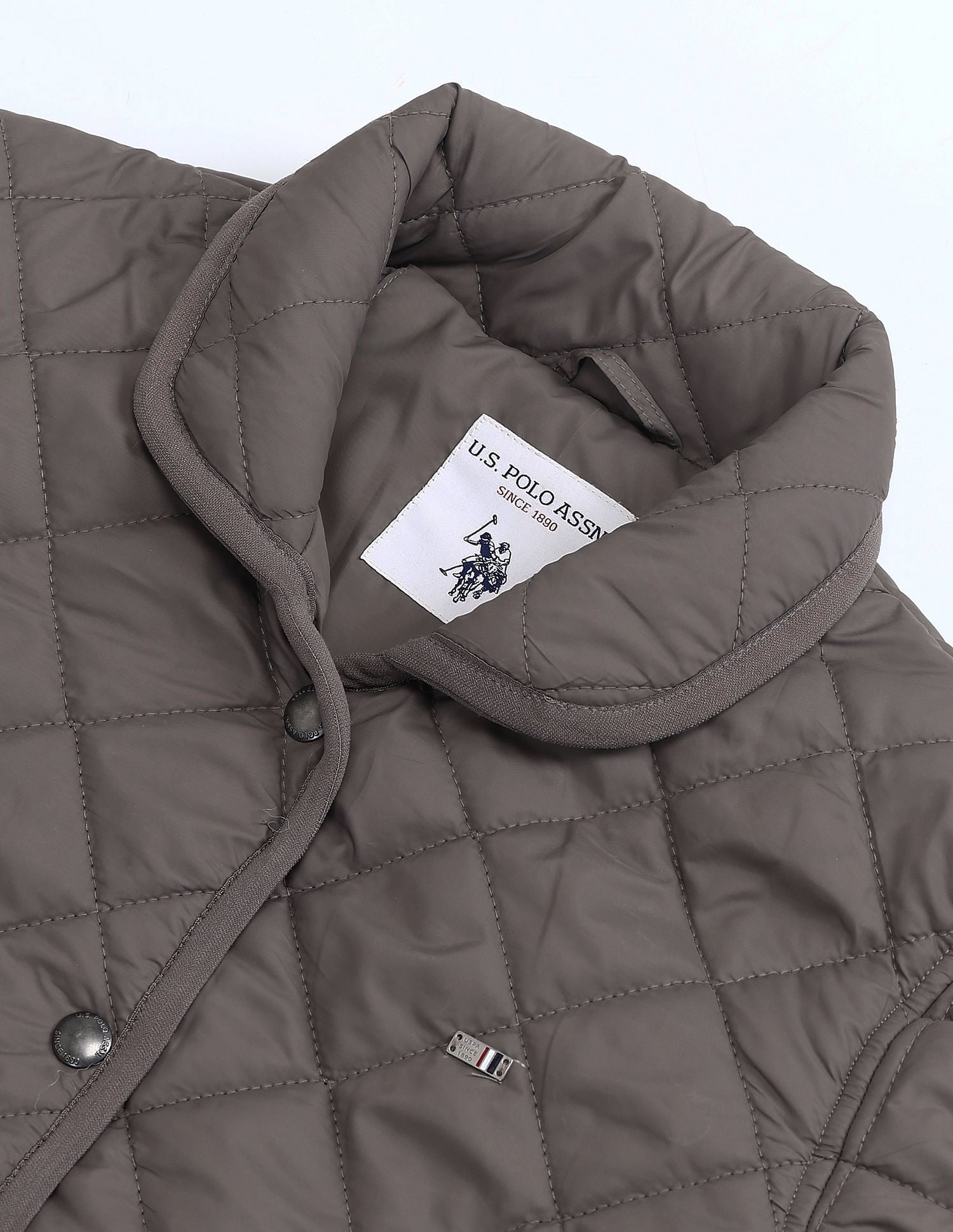 Spread Collar Puffer Jacket Grey - U.S. POLO ASSN. | Large